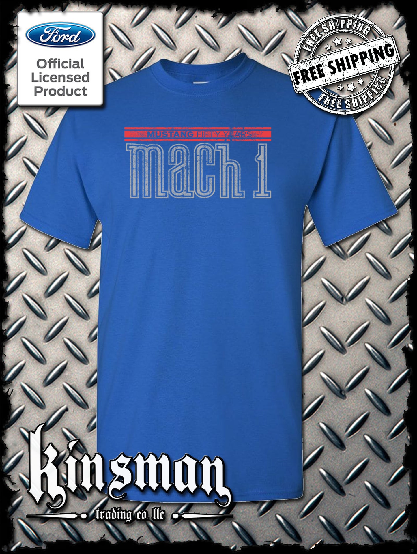 Ford Mustang 50 Years Mach 1 T-Shirt - Official Licensed Product