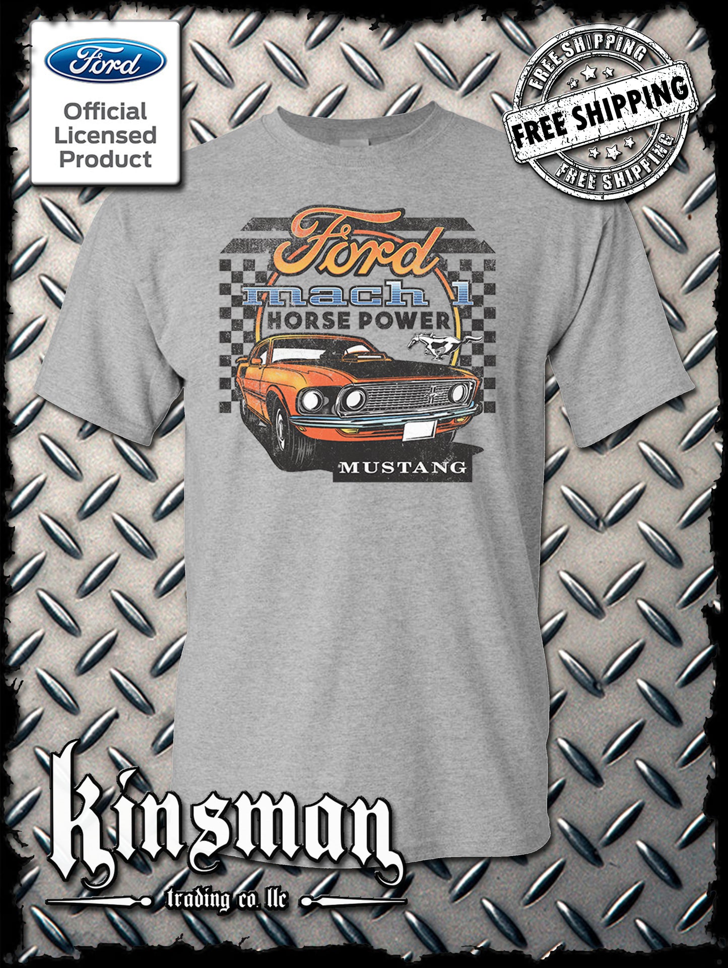 Ford Mustang Mach 1 Horsepower T-Shirt - Official Licensed Product