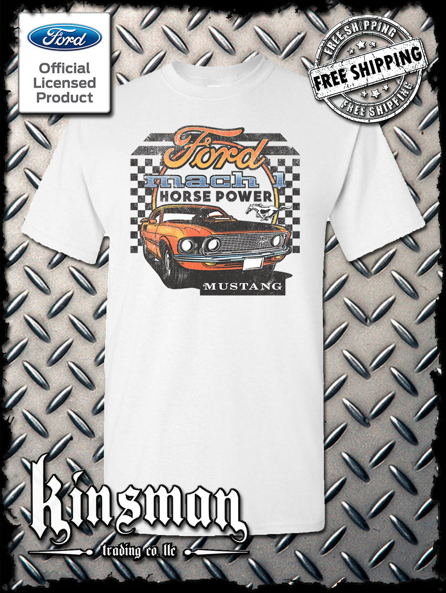 Ford Mustang Mach 1 Horsepower T-Shirt - Official Licensed Product