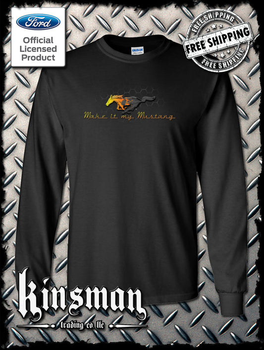Ford Make It My Mustang Flame Long Sleeve Top T-Shirt