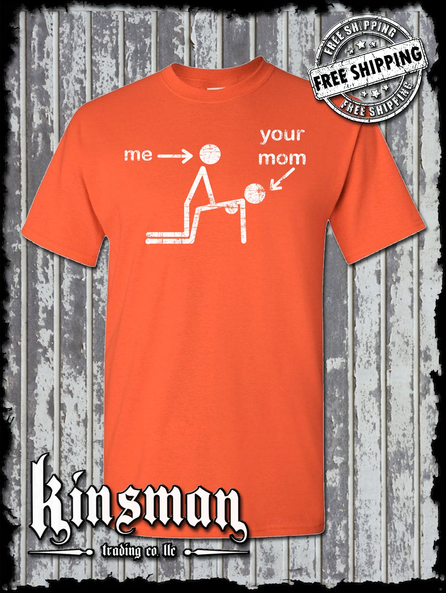 Funny Stick Figure Doggystyle Me & Your Mom T-Shirt / Adult Rude Vulgar Humor