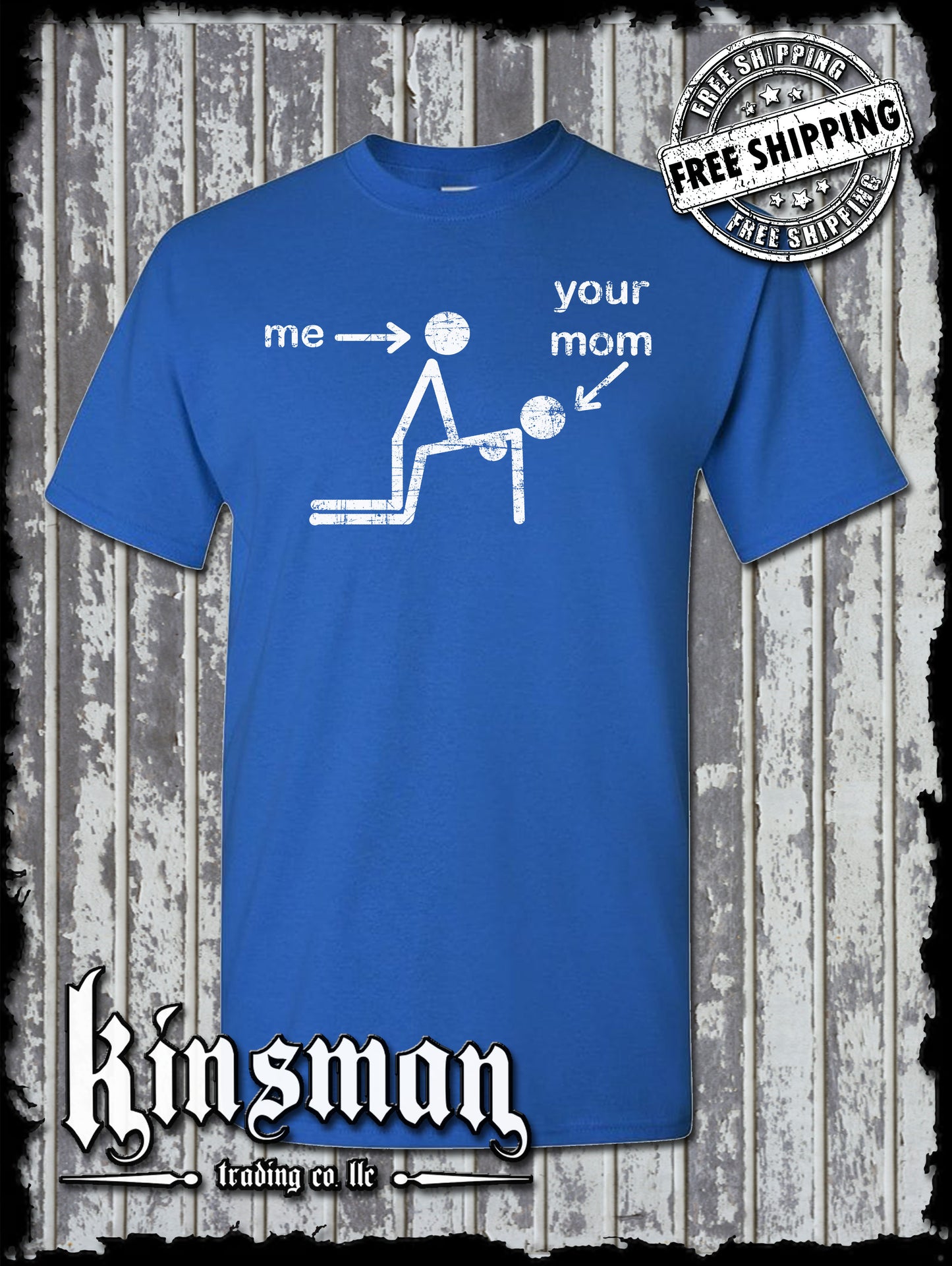 Funny Stick Figure Doggystyle Me & Your Mom T-Shirt / Adult Rude Vulgar Humor