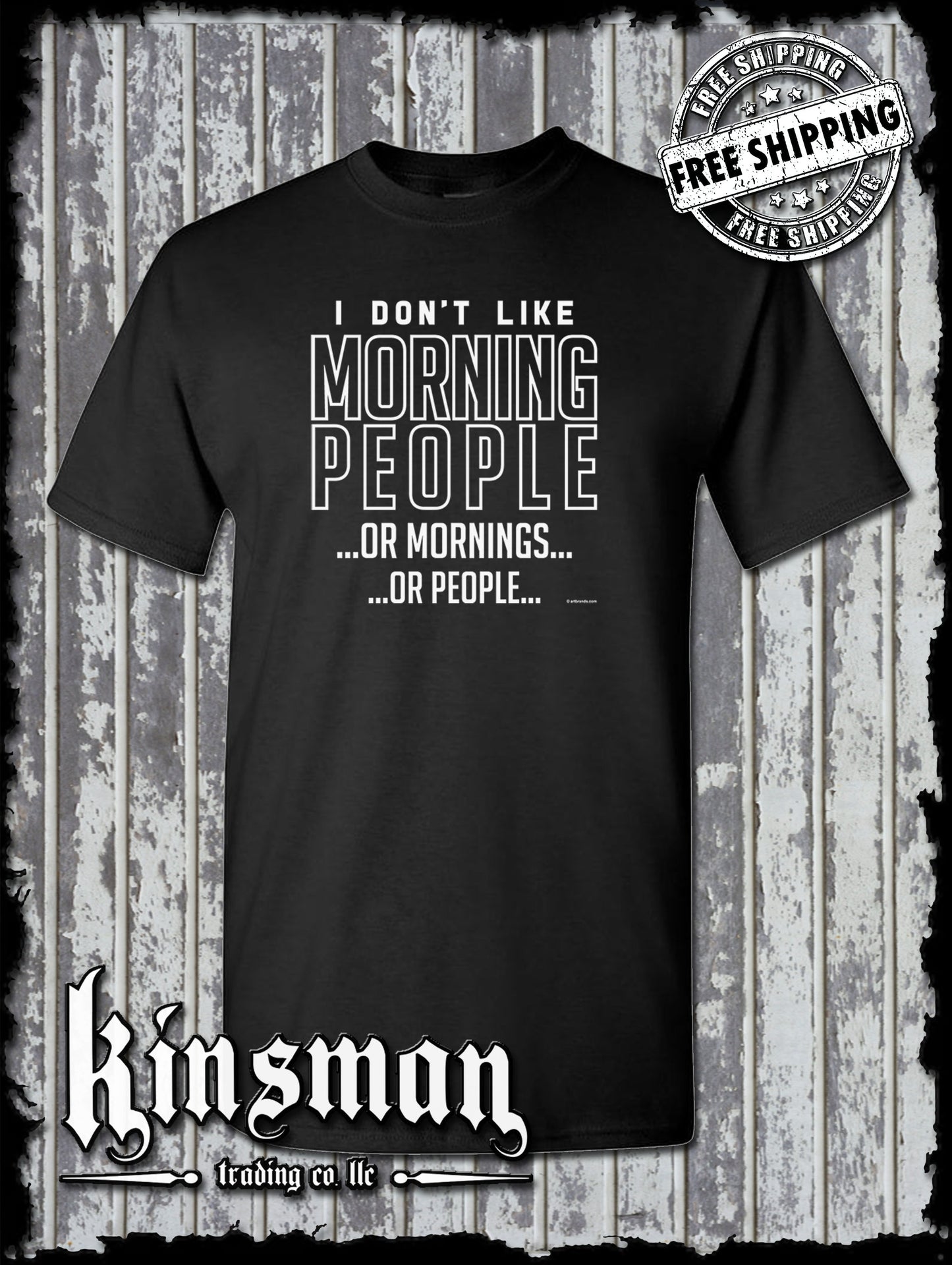 I Don't Like Morning People Funny T-Shirt