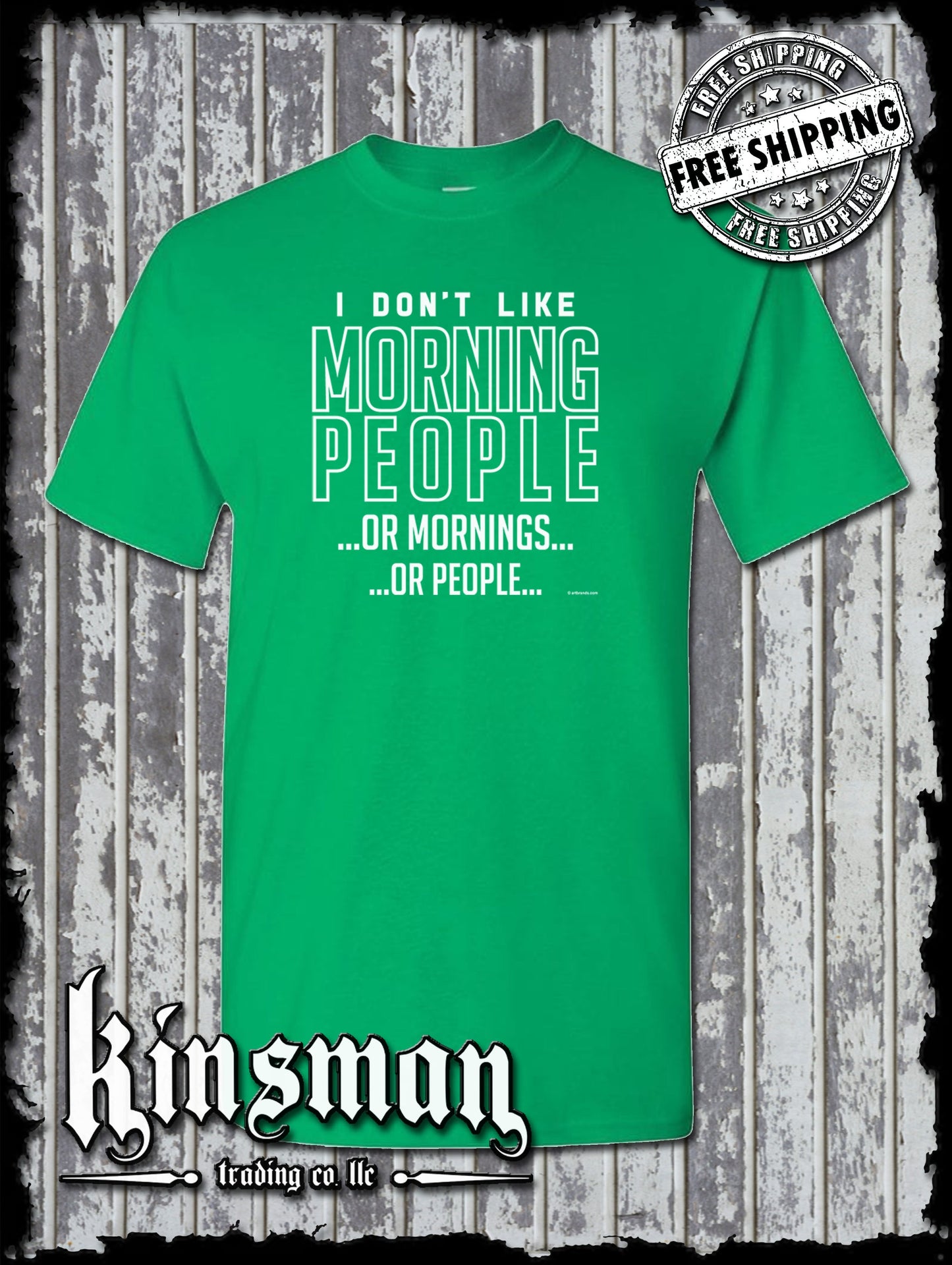 I Don't Like Morning People Funny T-Shirt