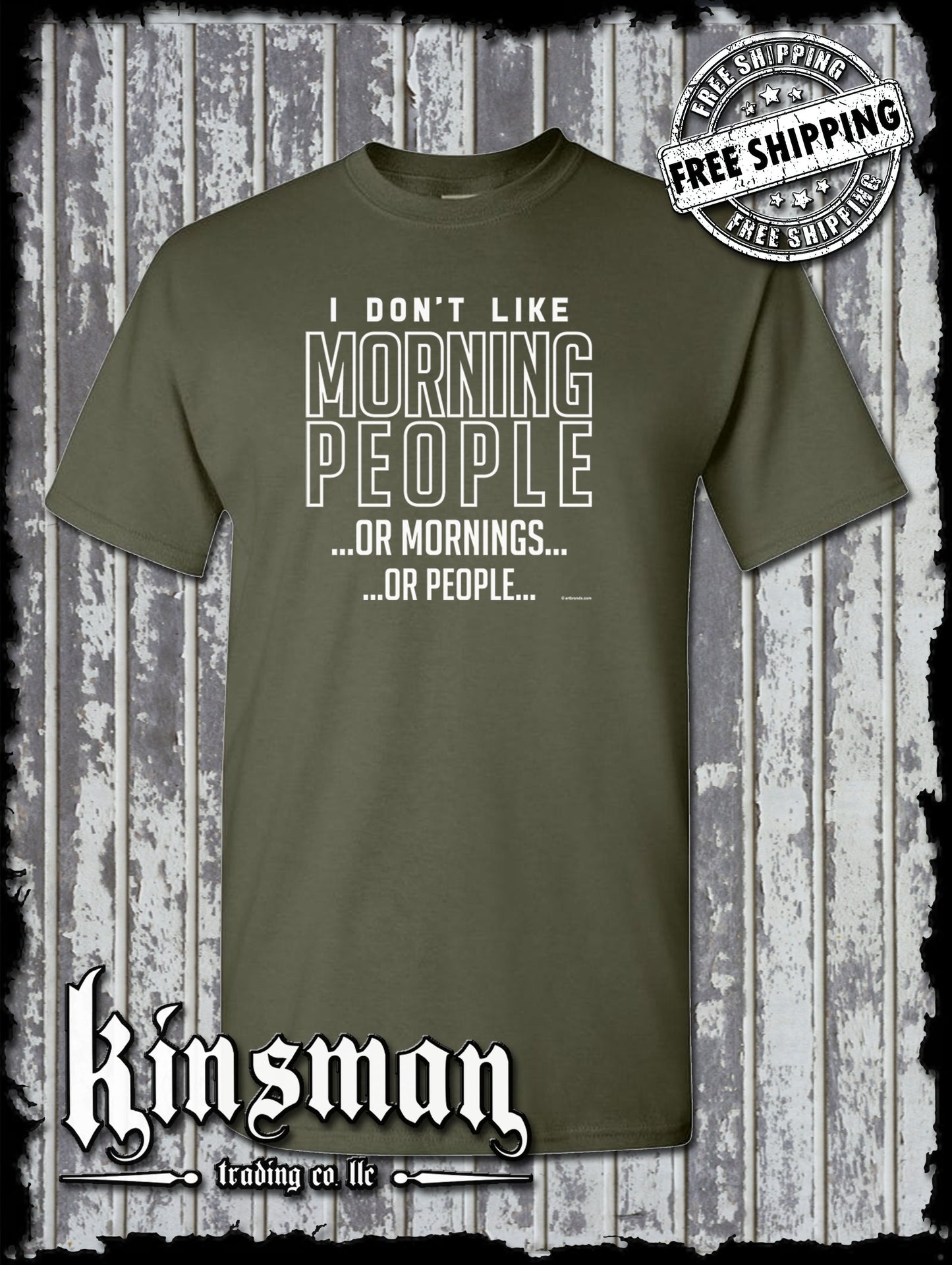 I Don't Like Morning People Funny T-Shirt