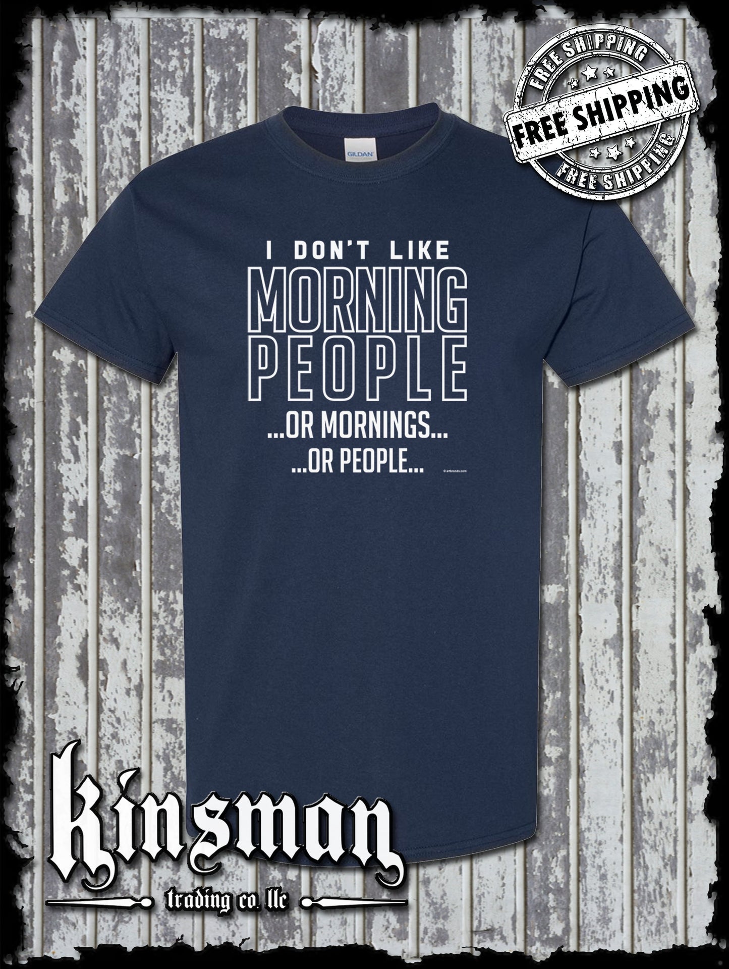 I Don't Like Morning People Funny T-Shirt
