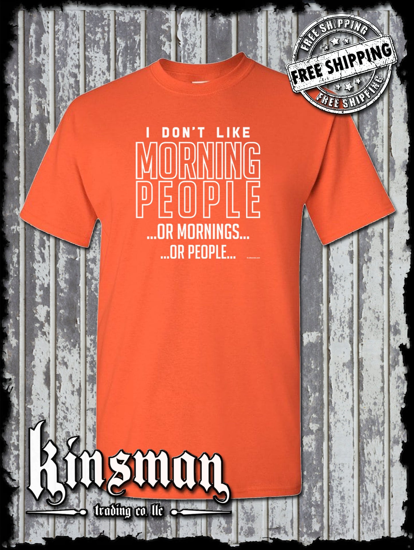 I Don't Like Morning People Funny T-Shirt