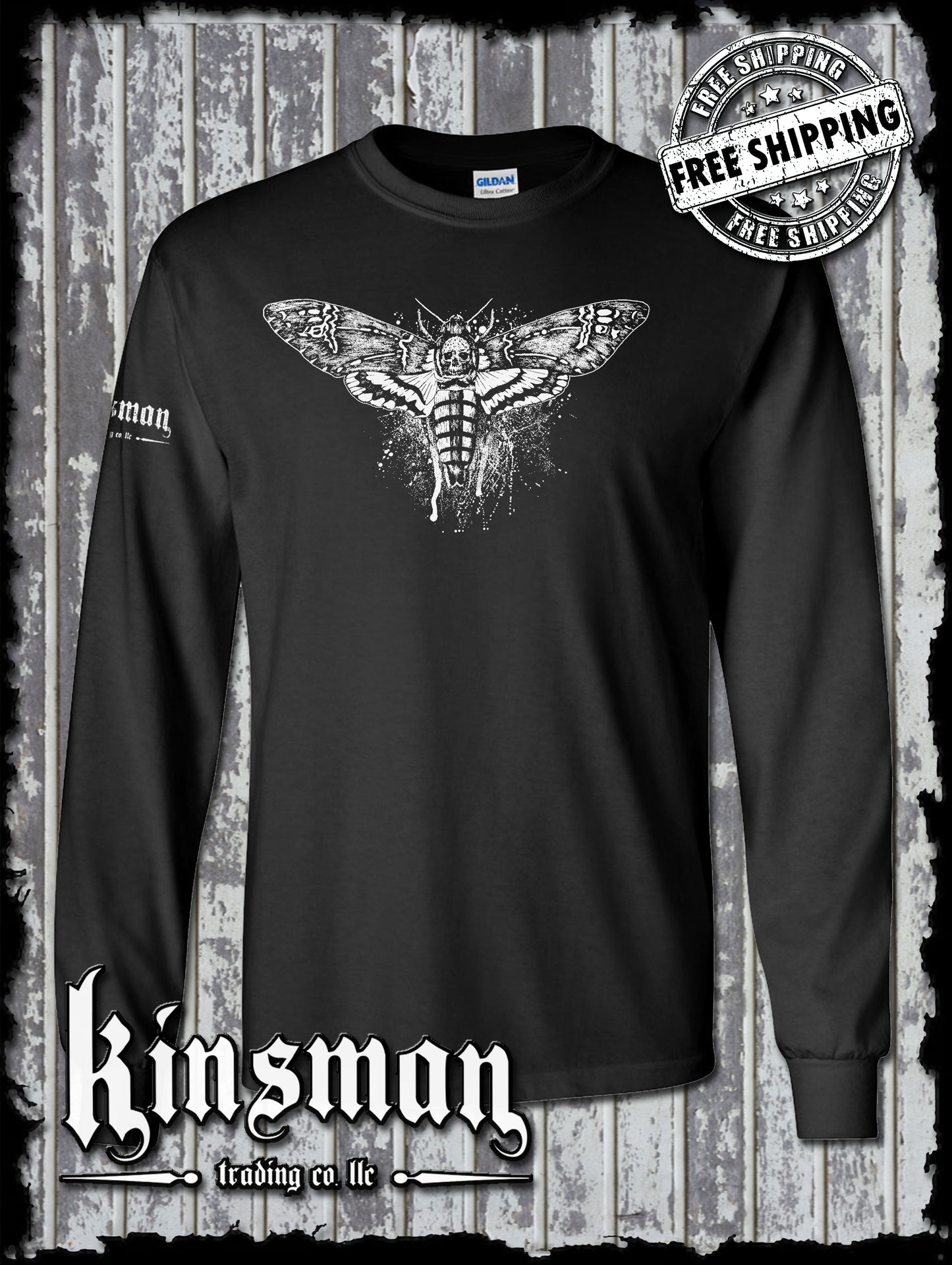 Death's-Head Hawkmoth Long Sleeve T-Shirt