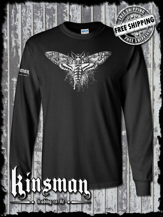 Death's-Head Hawkmoth Long Sleeve T-Shirt