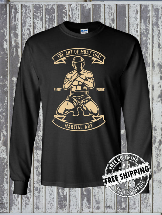 Art of Muay Thai MMA Style Long Sleeve T-Shirt - Mixed Martial Arts Fighting