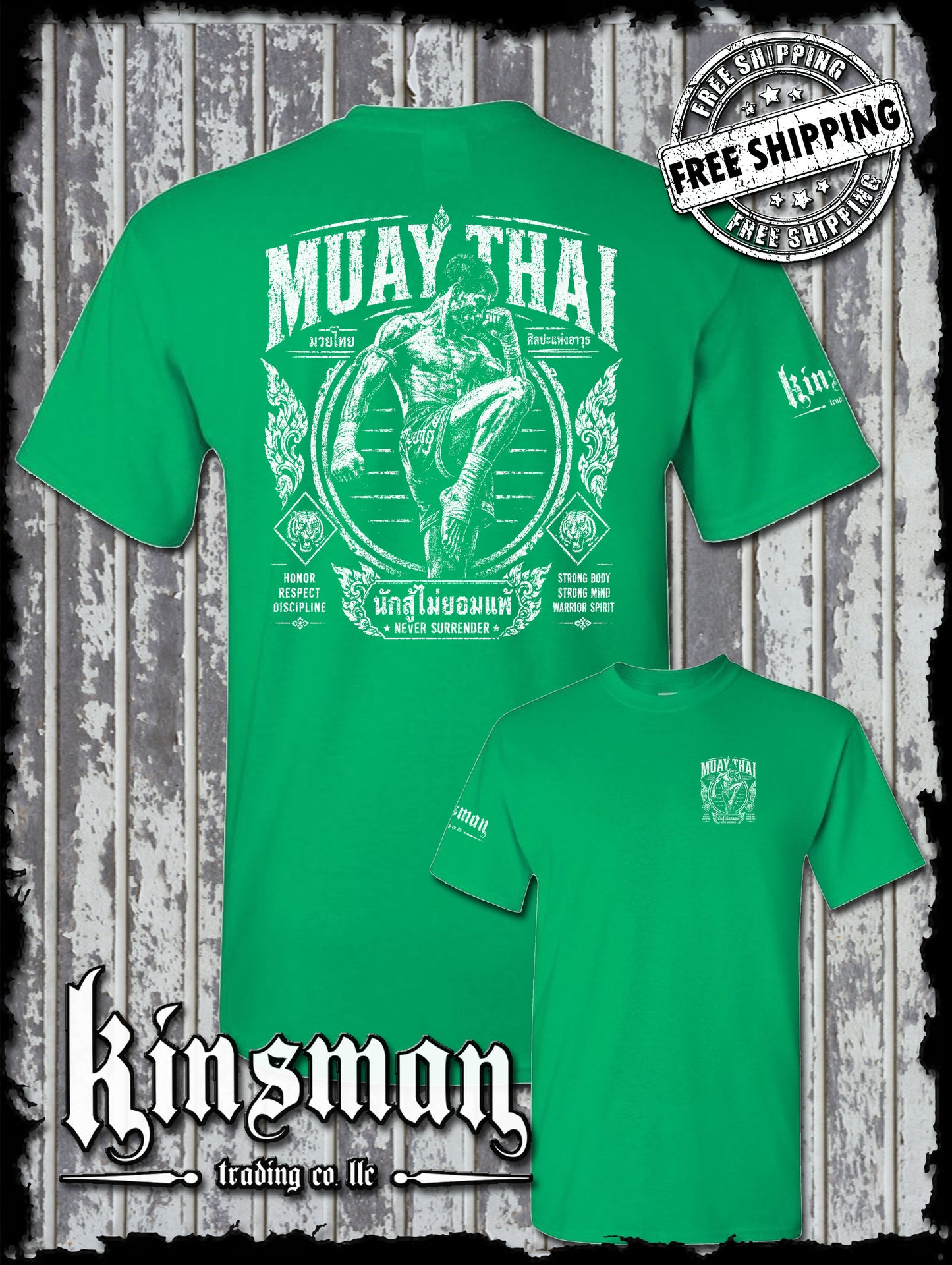 Muay Thai Never Surrender Warrior Spirit T-Shirt