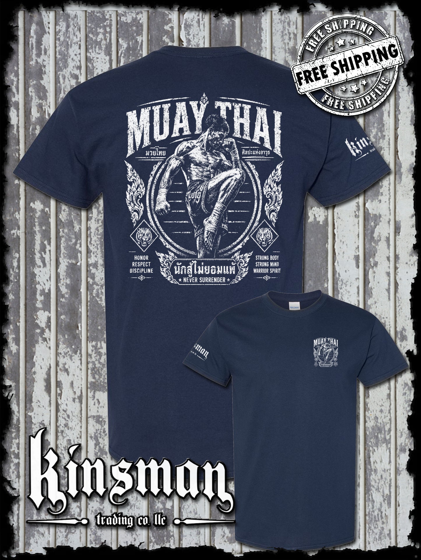 Muay Thai Never Surrender Warrior Spirit T-Shirt