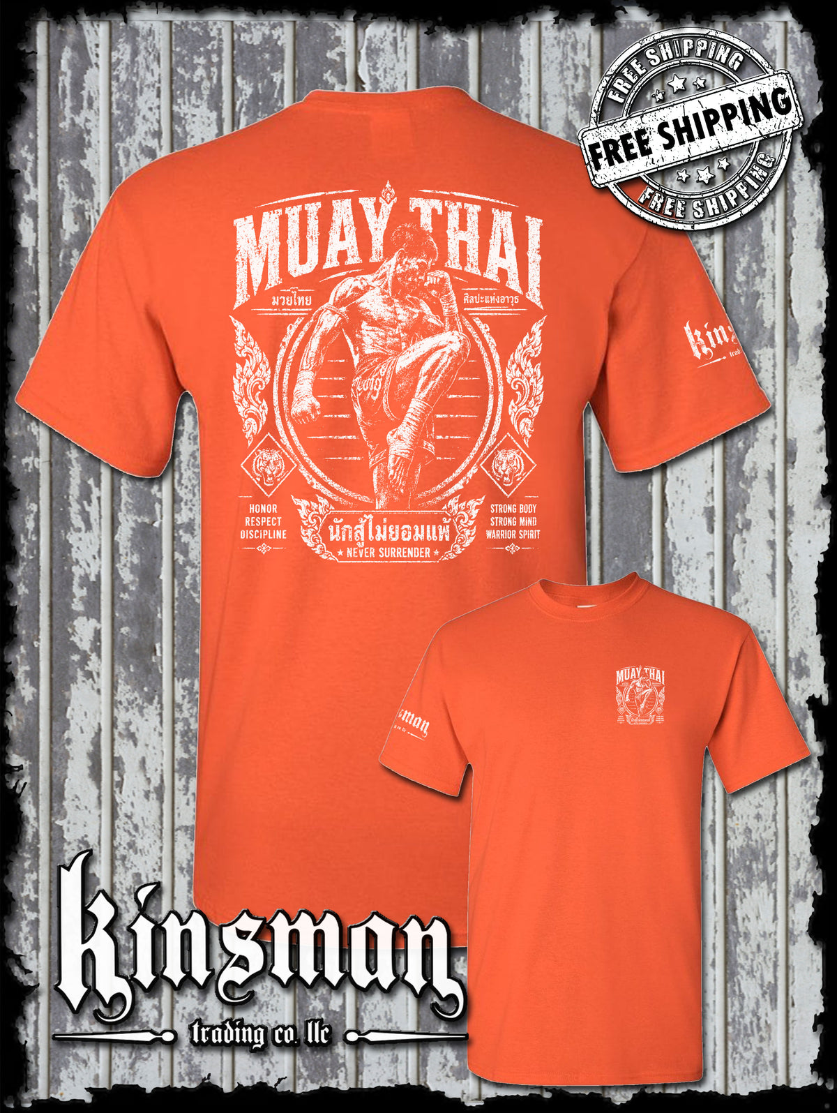 Muay Thai Never Surrender Warrior Spirit T-Shirt