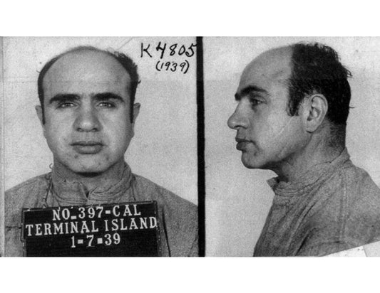 Al Capone 1939 Mugshot Photograph Reprint - Mafia Boss Gangster Crime Lord