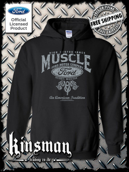 Ford High Performance Muscle V8 Logo Hoodie / Sweatshirt