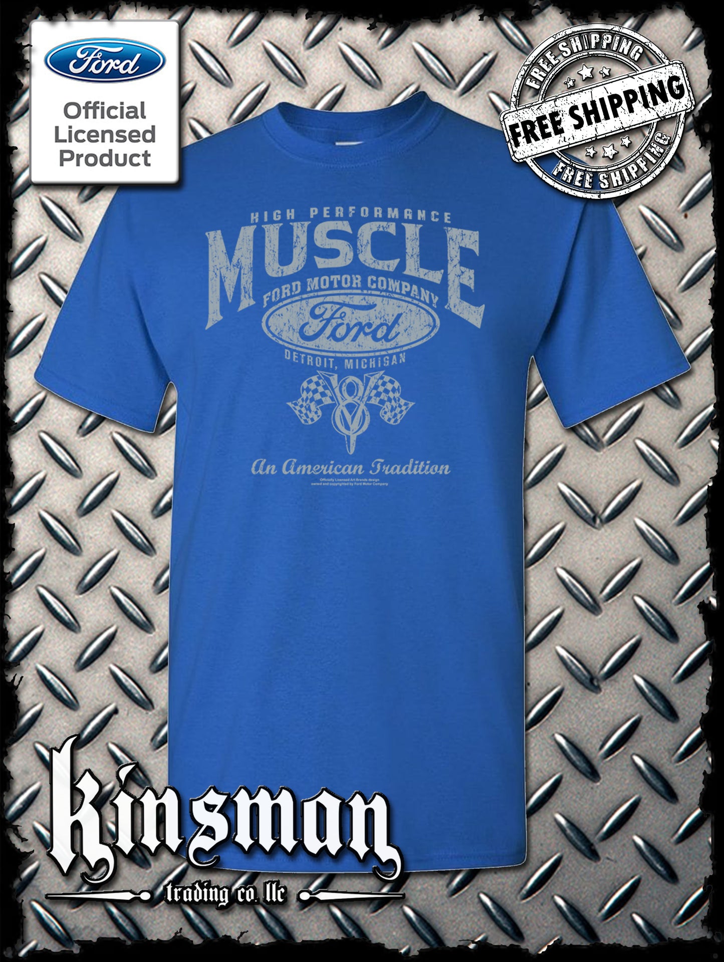 Ford High Performance Muscle V8 Logo T-Shirt