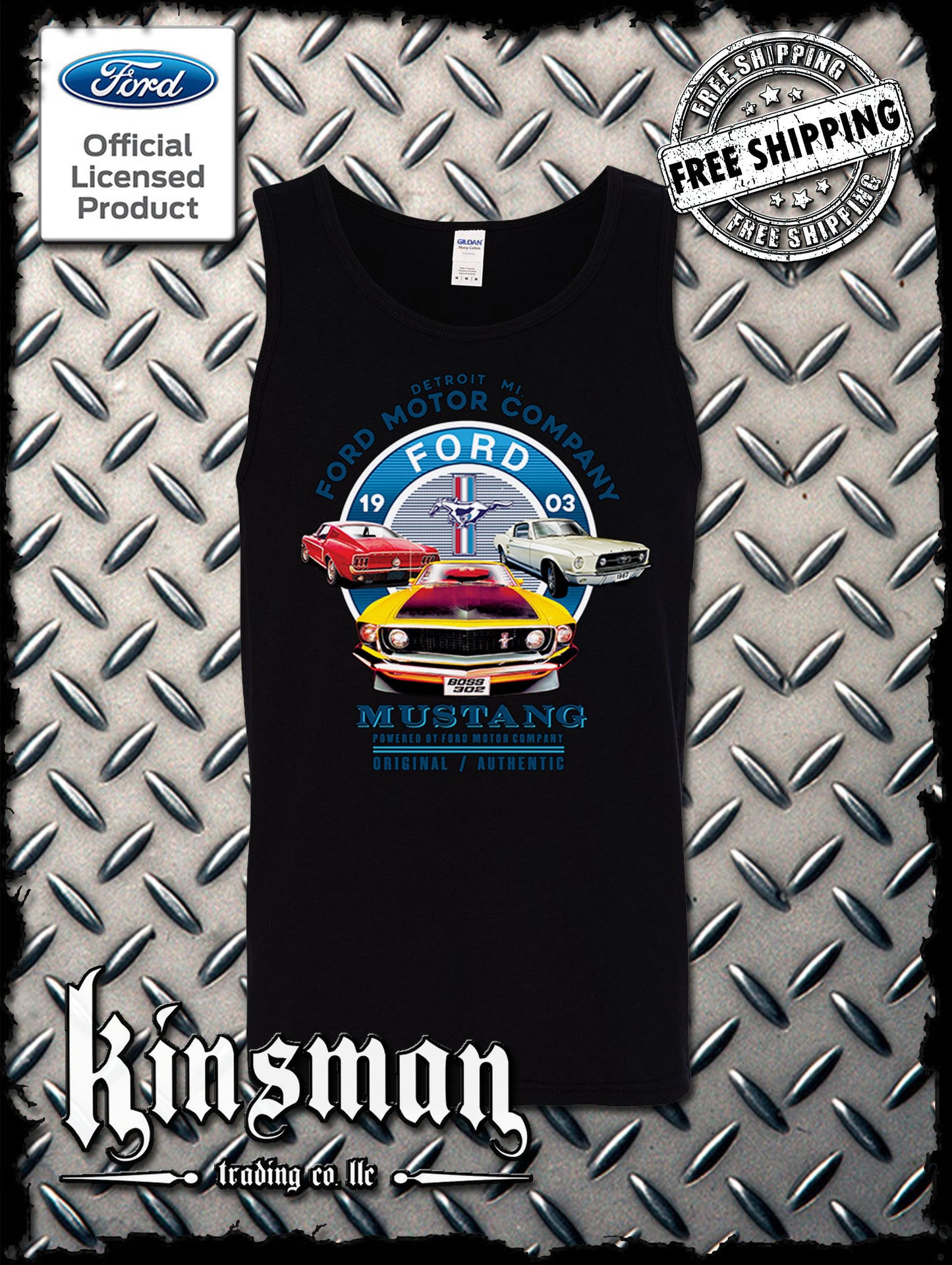 Ford Mustang Circle Logo Tank Top T-Shirt