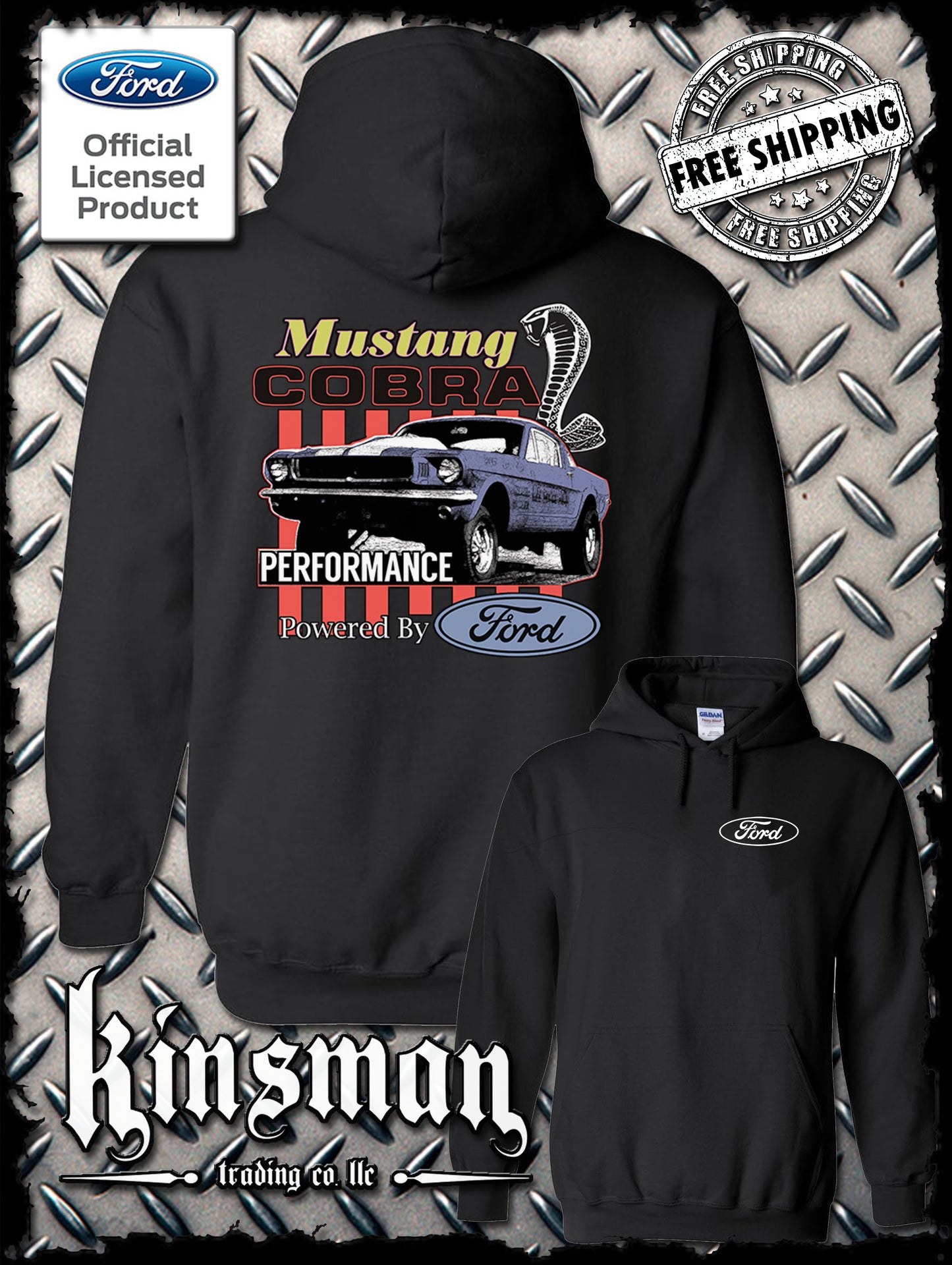 Ford Mustang Cobra Performance Hoodie / Sweatshirt Carroll Shelby GT 500