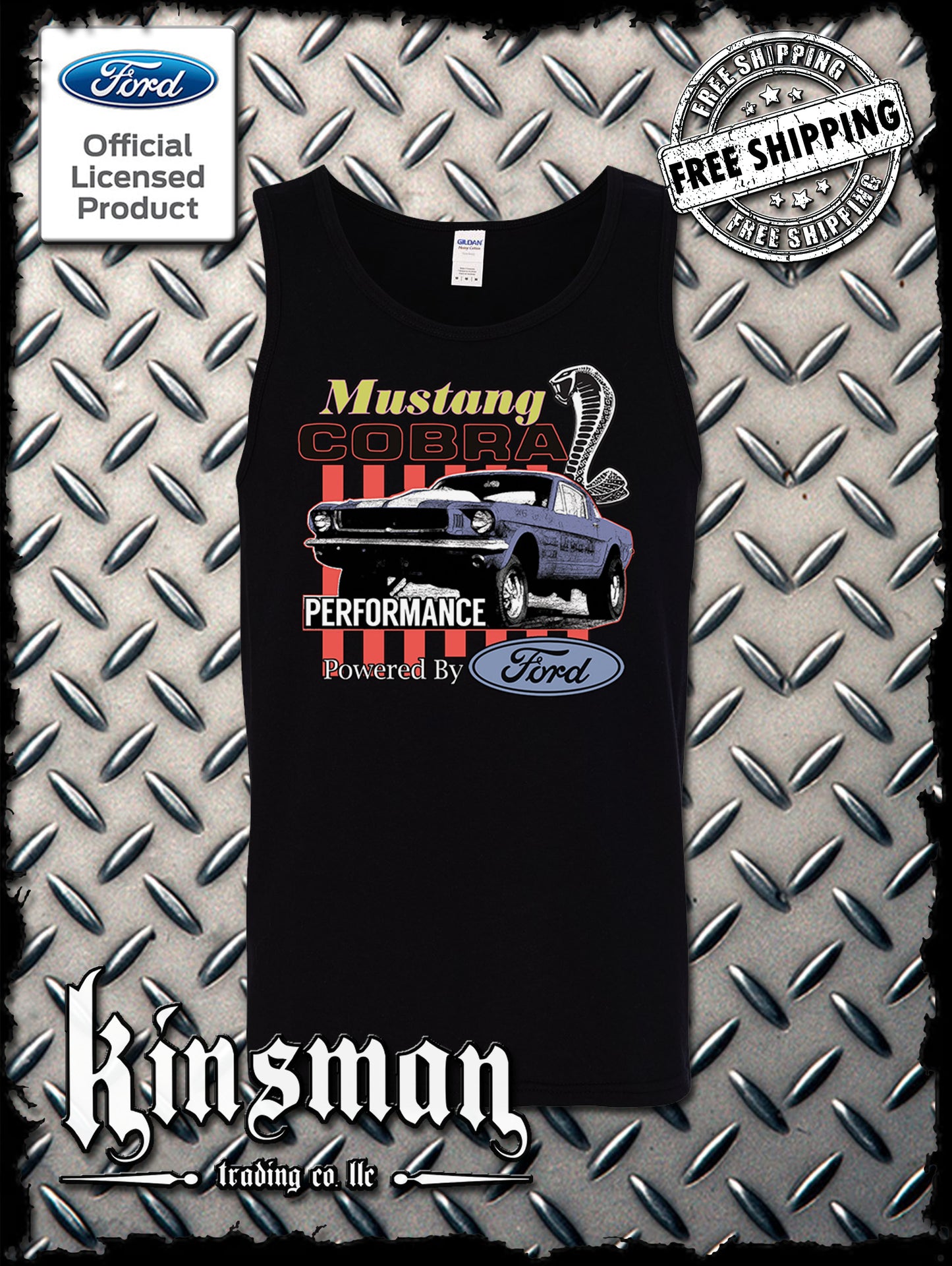 Ford Mustang Cobra Performance Tank Top T-Shirt / Carroll Shelby GT 500