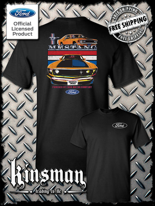 Mustang Powered By Ford 2-Sided T-Shirt / Carroll Shelby GT 500