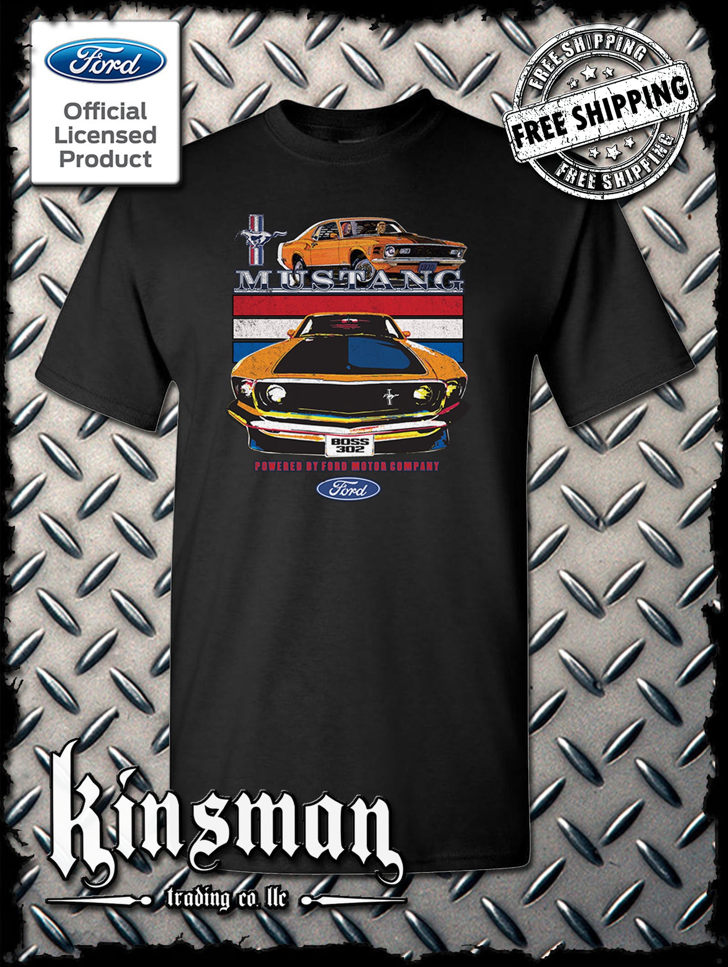 Mustang Powered By Ford T-Shirt / Carroll Shelby GT 500