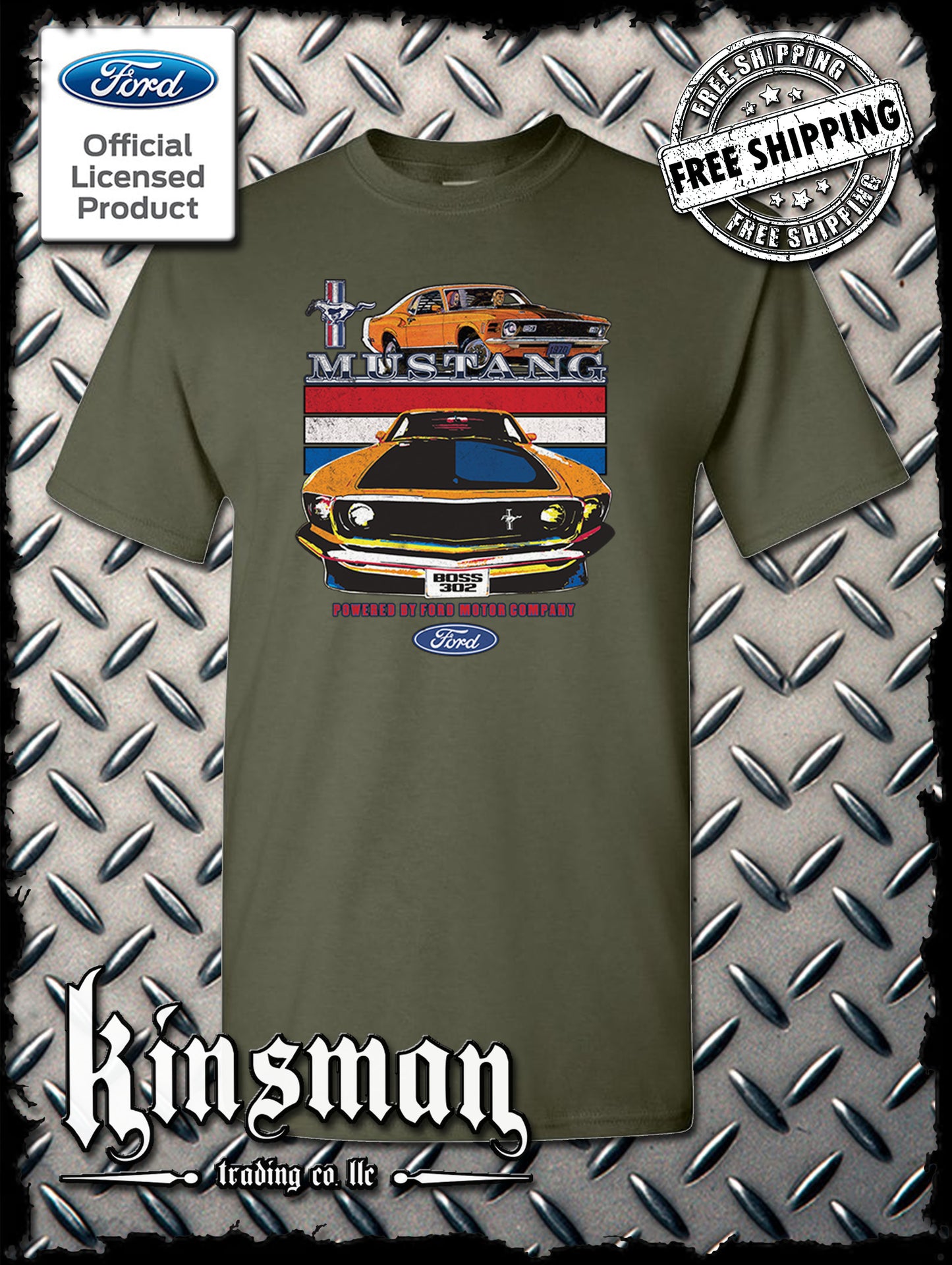 Mustang Powered By Ford T-Shirt / Carroll Shelby GT 500