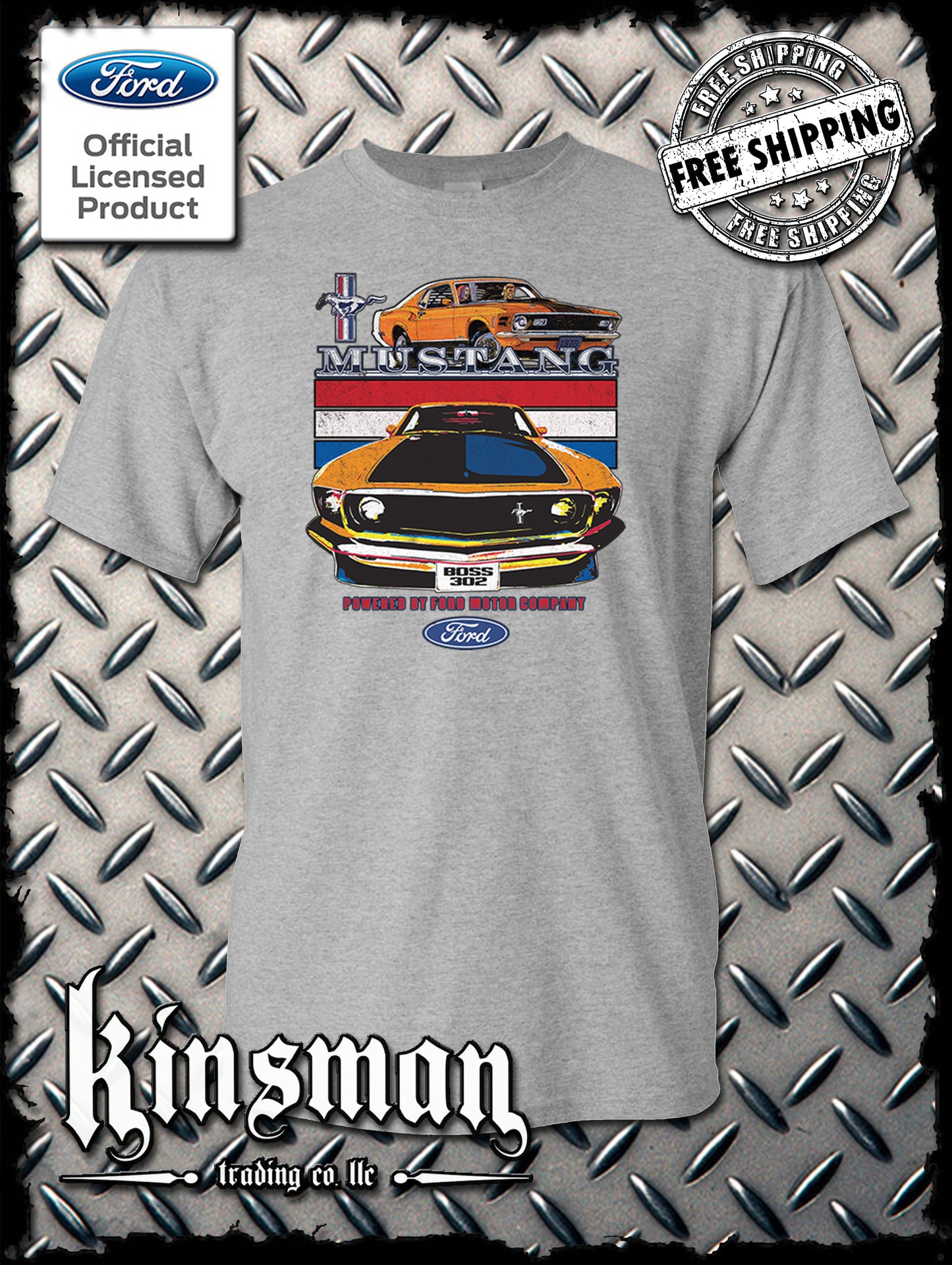 Mustang Powered By Ford T-Shirt / Carroll Shelby GT 500