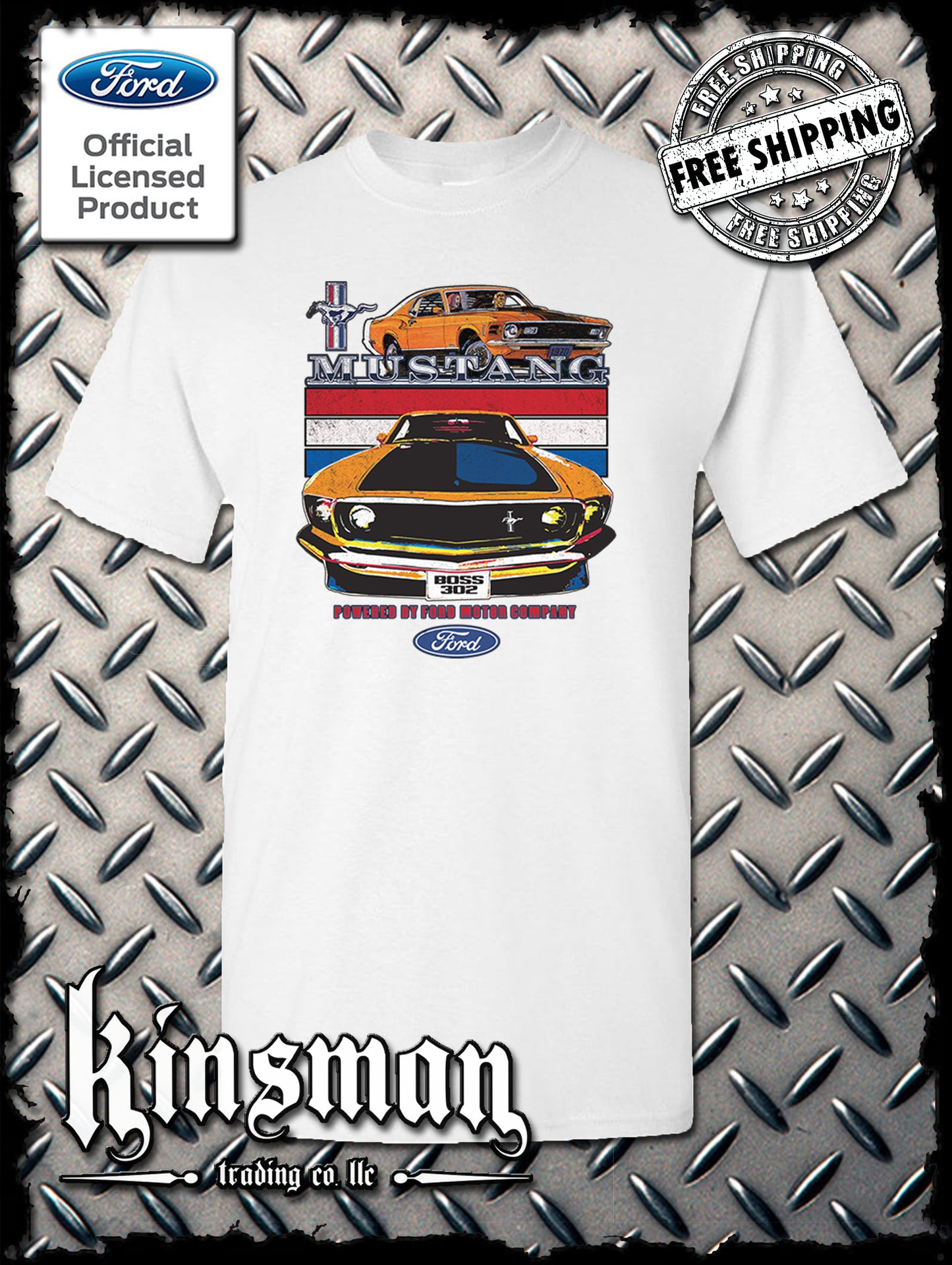 Mustang Powered By Ford T-Shirt / Carroll Shelby GT 500