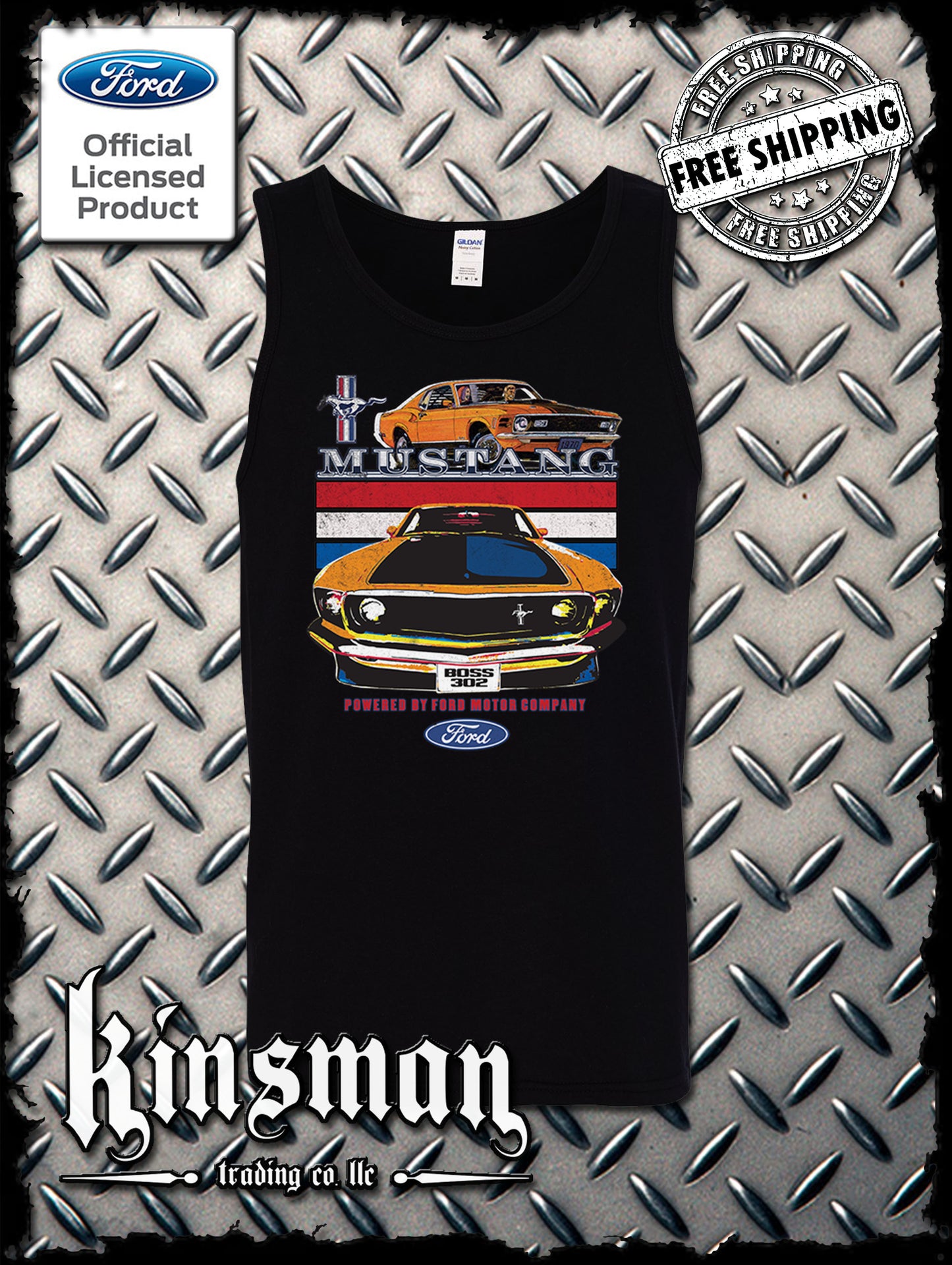 Mustang Powered By Ford Tank Top T-Shirt / Carroll Shelby GT 500