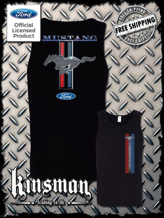 Ford Mustang Official Licensed 2-Sided Tank Top T-Shirt -American Muscle Car Classic