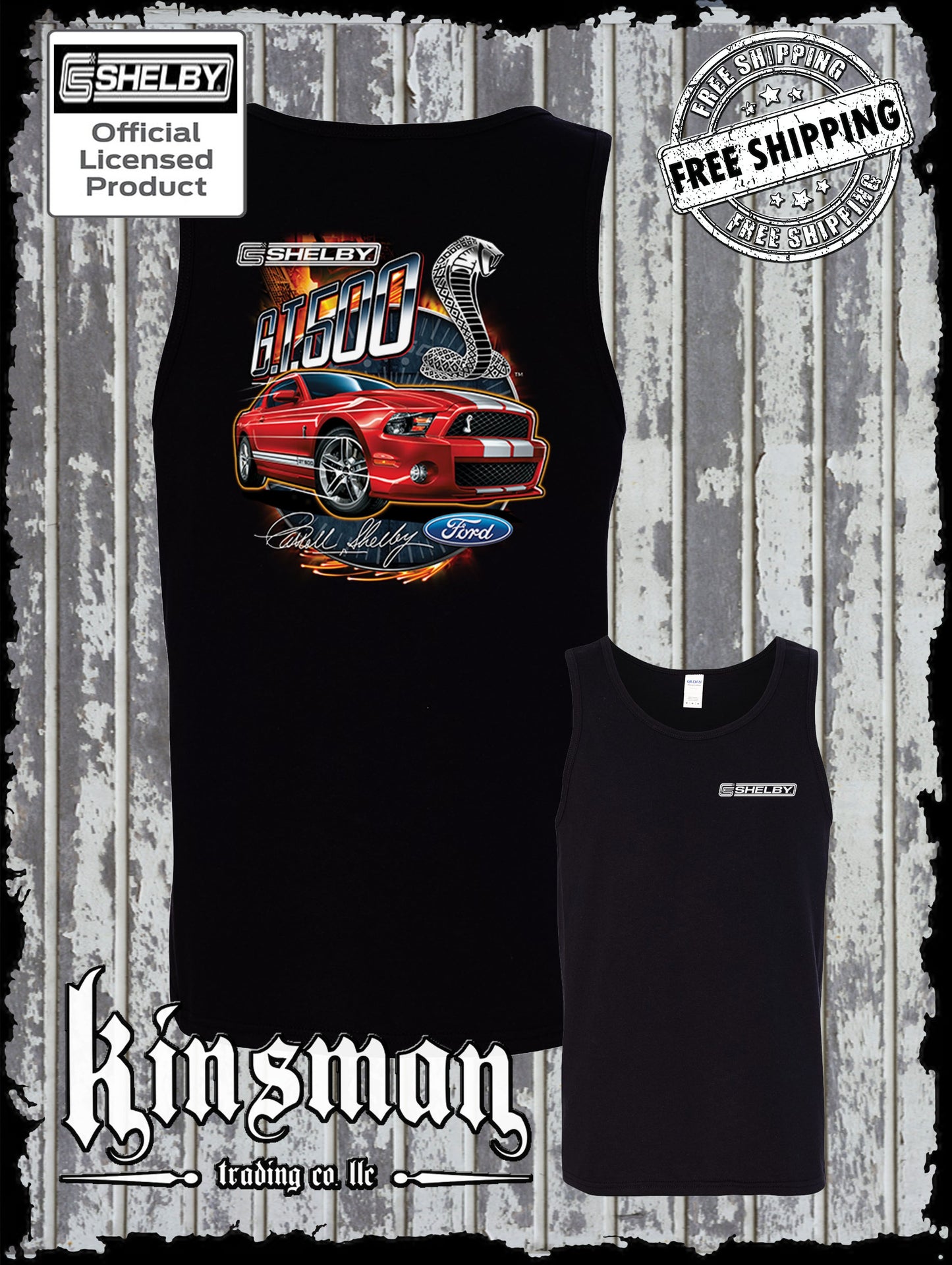 Mustang Shelby / Ford 2-Sided Tank Top T-Shirt