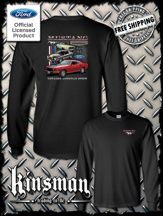 Ford Mustang Untamed Since '64 2-Sided Long Sleeve T-Shirt