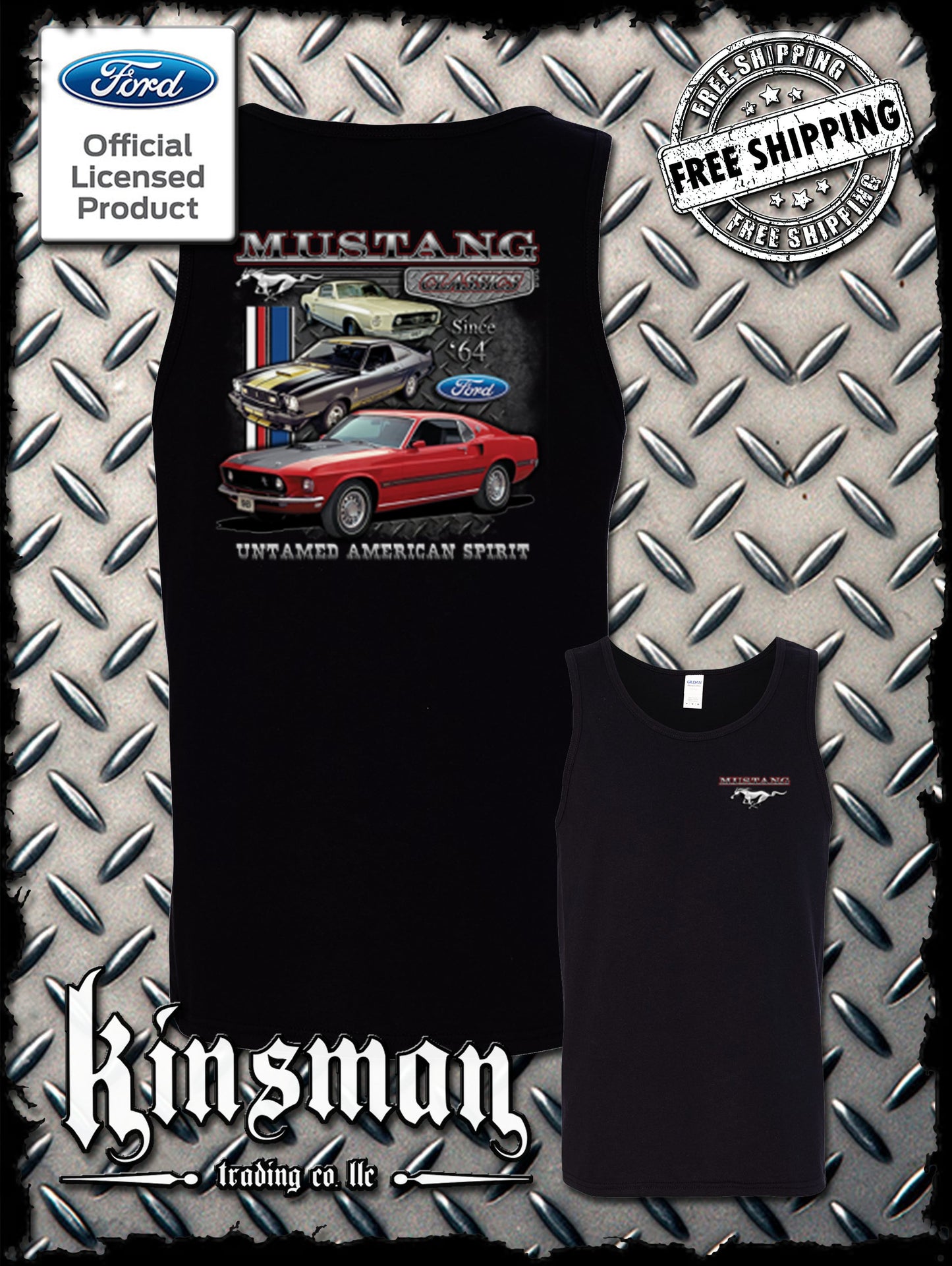 Ford Mustang Untamed Since '64 2-Sided Tank Top T-Shirt