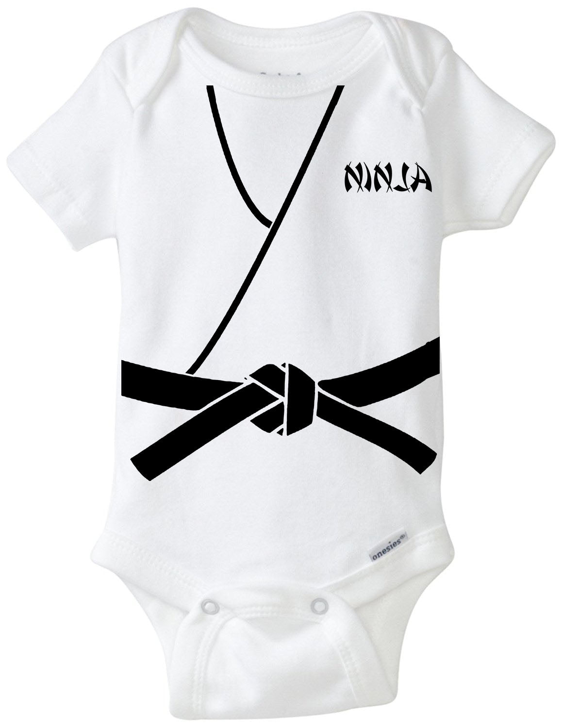 Ninja Baby Gi Uniform Authentic Gerber Onesie -Martial Arts Karate Funny Costume