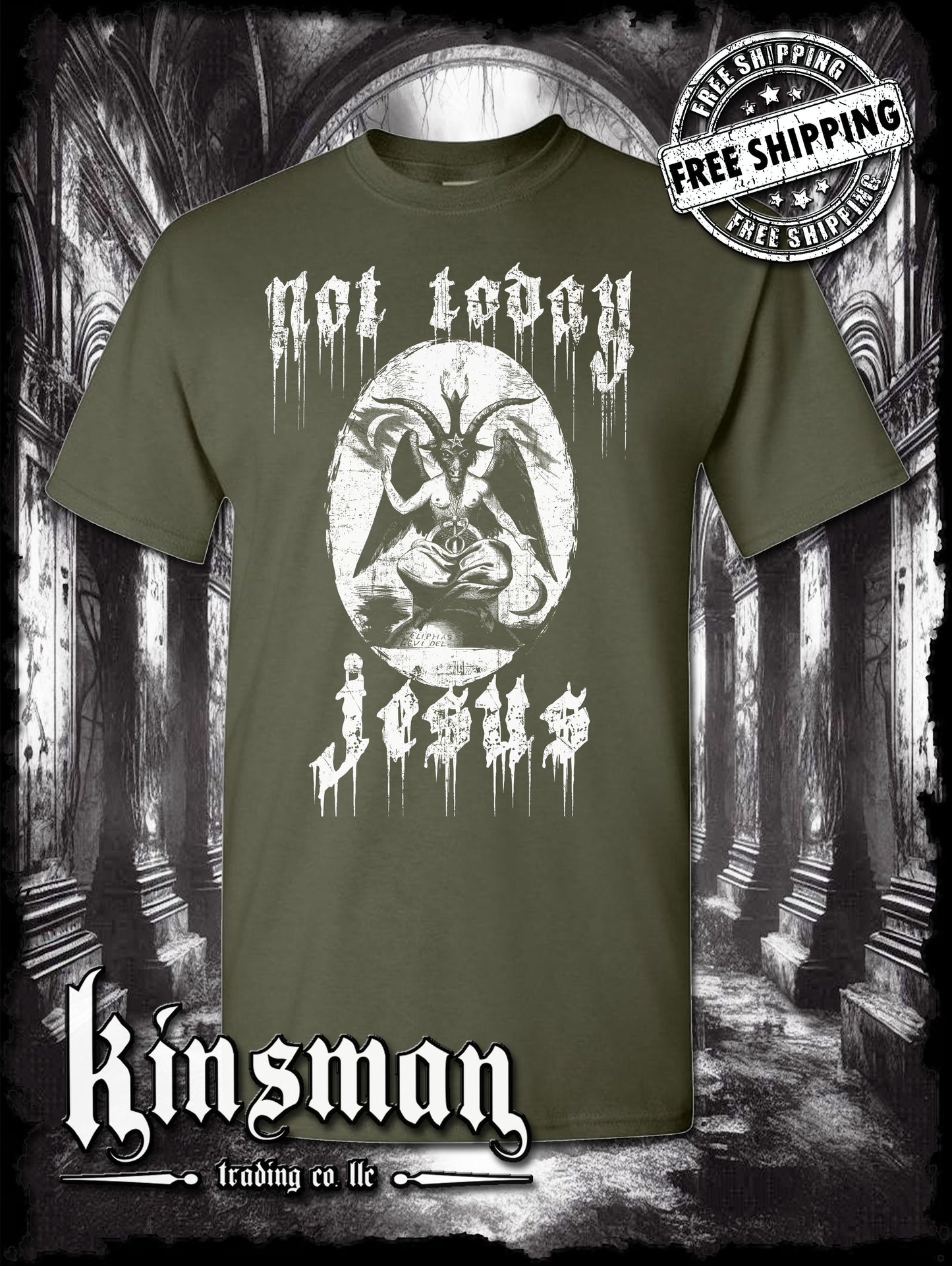 Not Today Jesus Baphomet T-Shirt