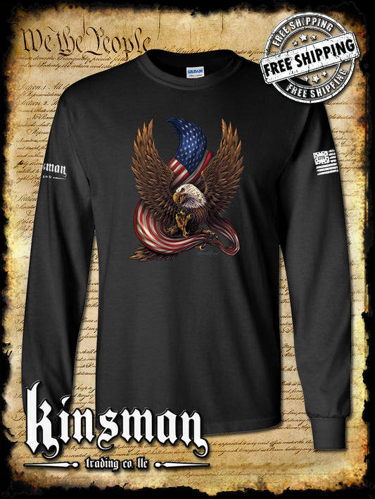 American Flag / Eagle Long Sleeve T-Shirt