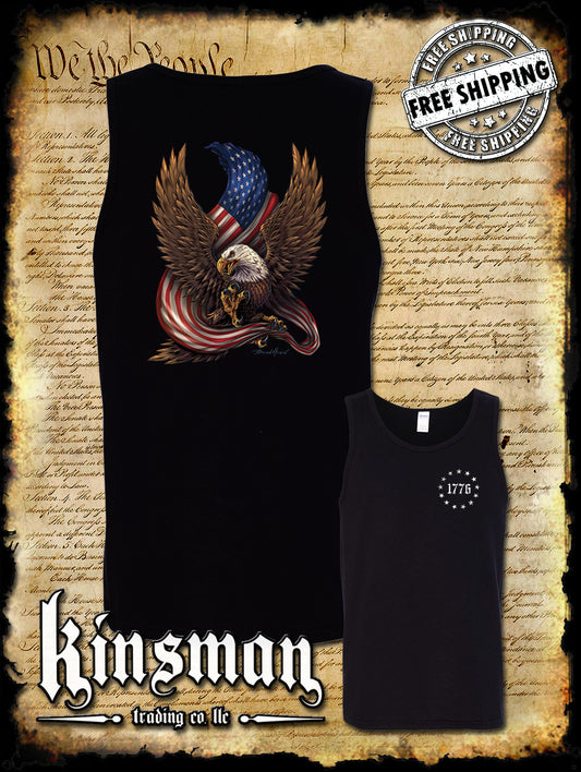 American Flag / Eagle 1776 2-Sided Tank Top T-Shirt