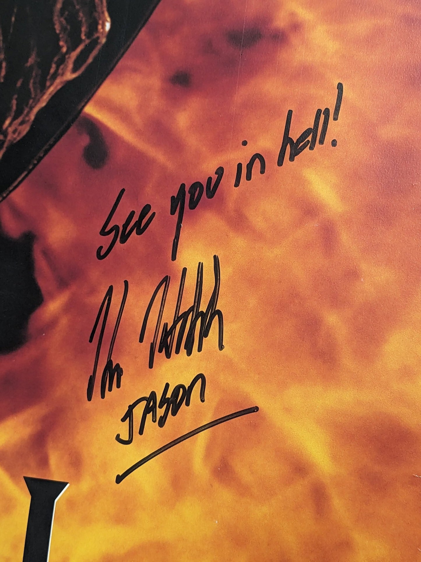 Jason Goes To Hell 27x40 DS One Sheet Poster Signed Kane Hodder & Sean Cunningham Friday the 13th