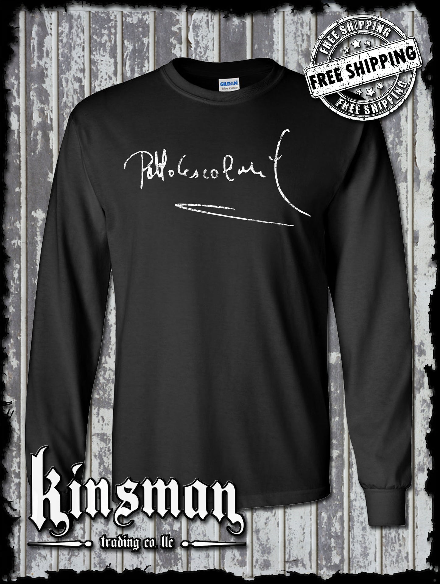 Pablo Escobar Signature Long Sleeve T-Shirt - Colombia NARCOS Plata O Plomo