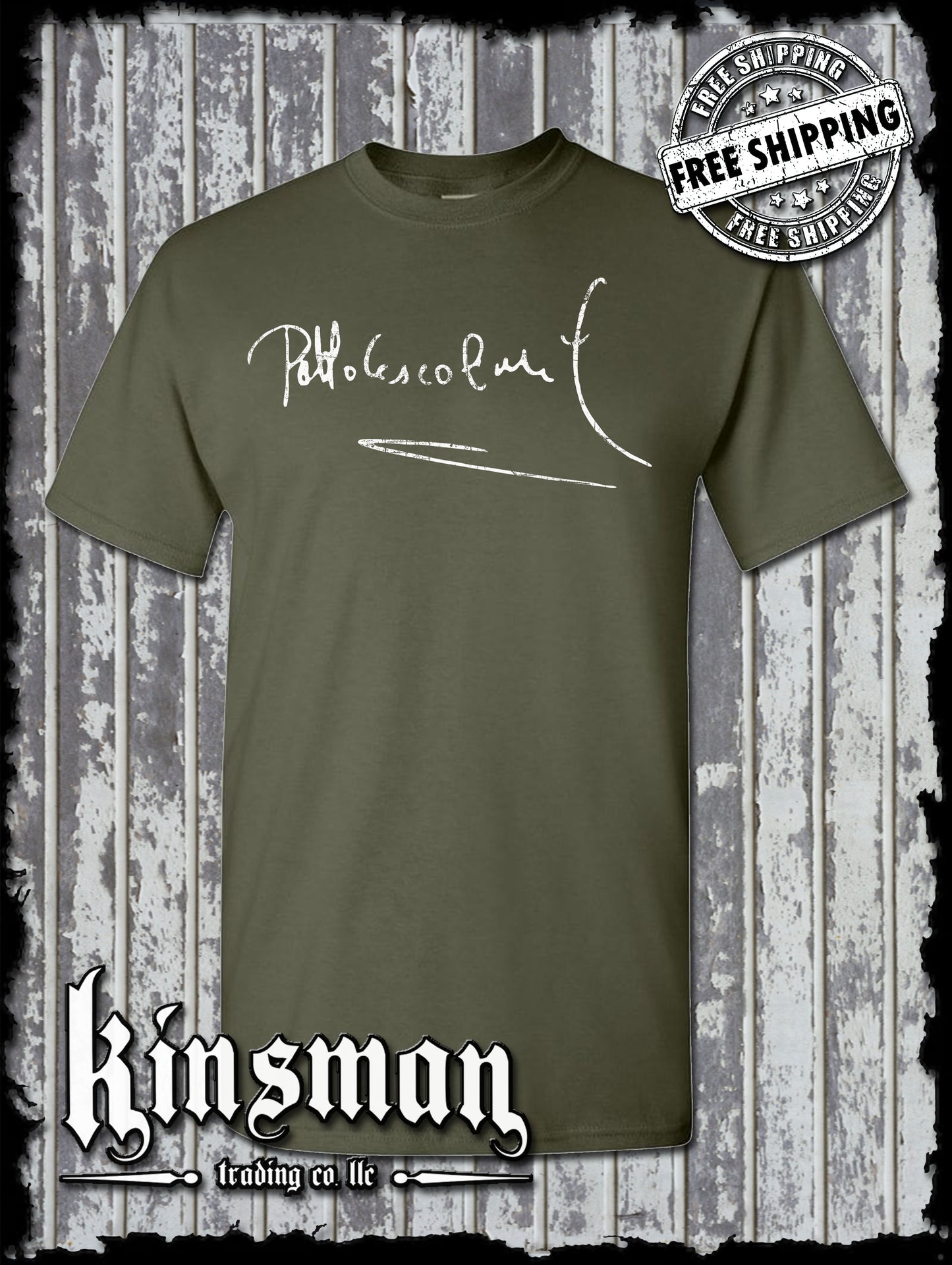 Pablo Escobar Signature T-Shirt -NARCOS Cocaine Plata O Plomo Marijuana Weed 420