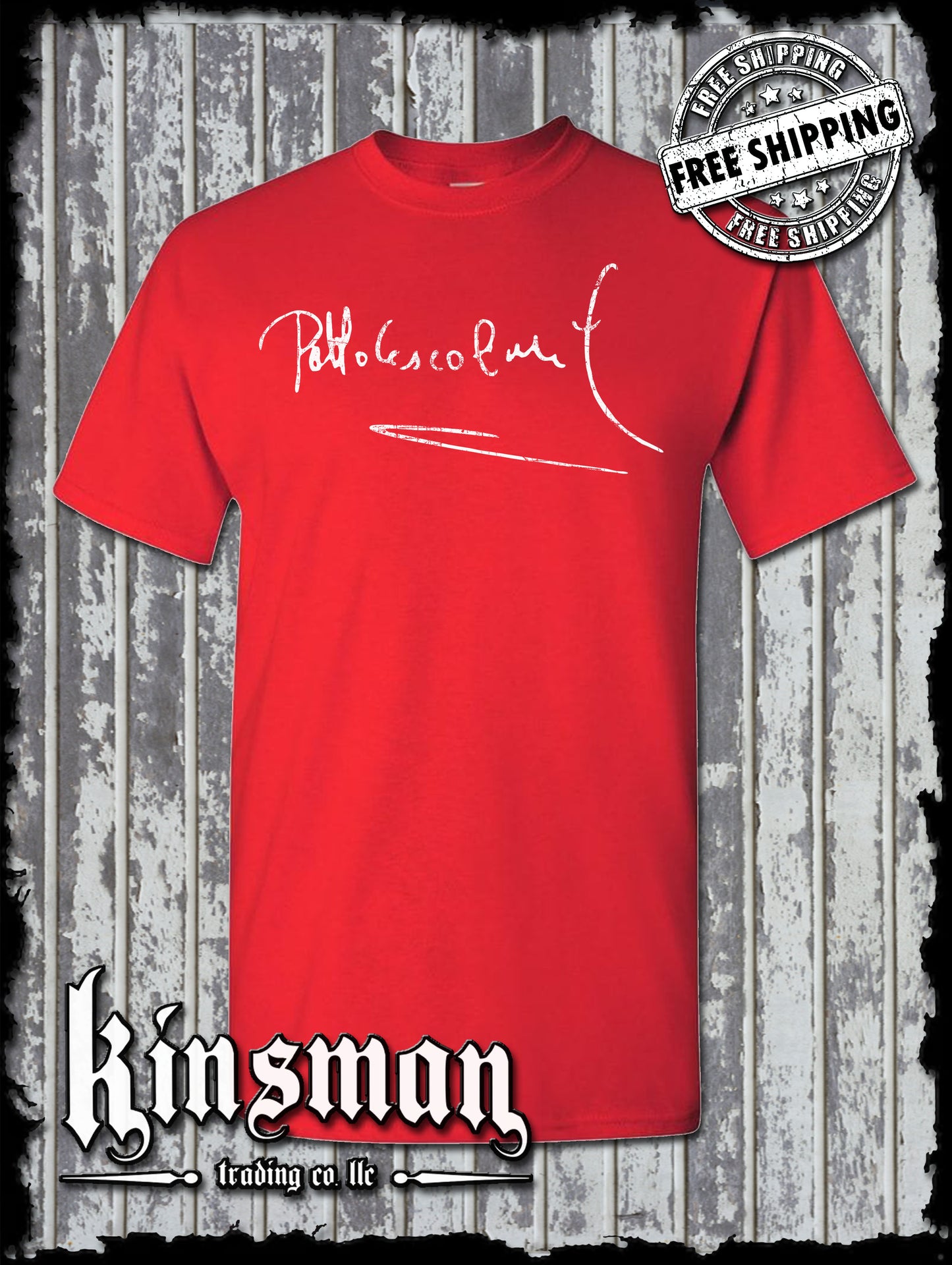 Pablo Escobar Signature T-Shirt -NARCOS Cocaine Plata O Plomo Marijuana Weed 420