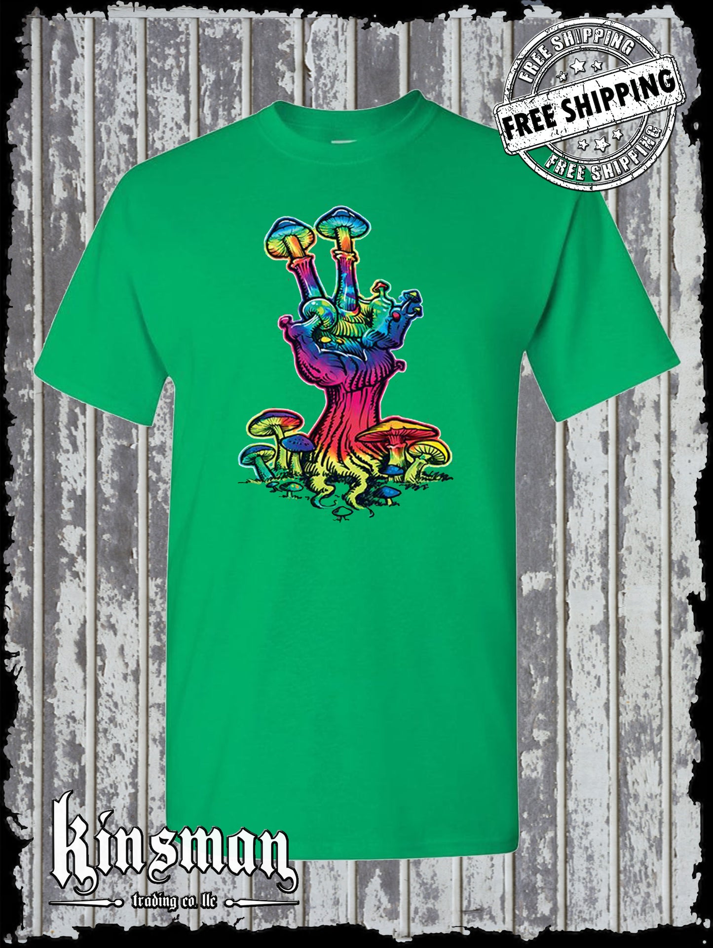 Liquid Blue Peace Mushroom T-Shirt Licensed