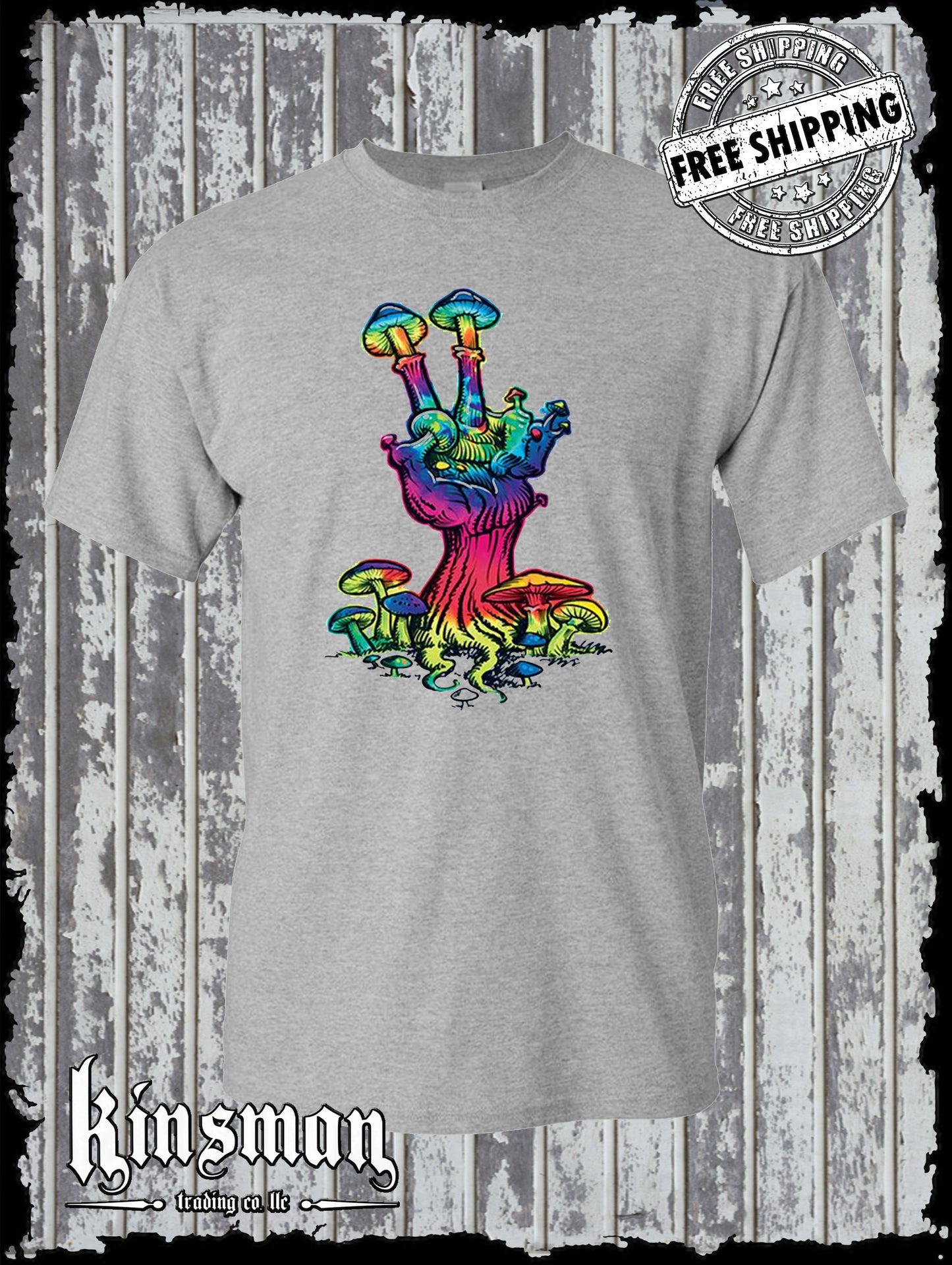 Liquid Blue Peace Mushroom T-Shirt Licensed