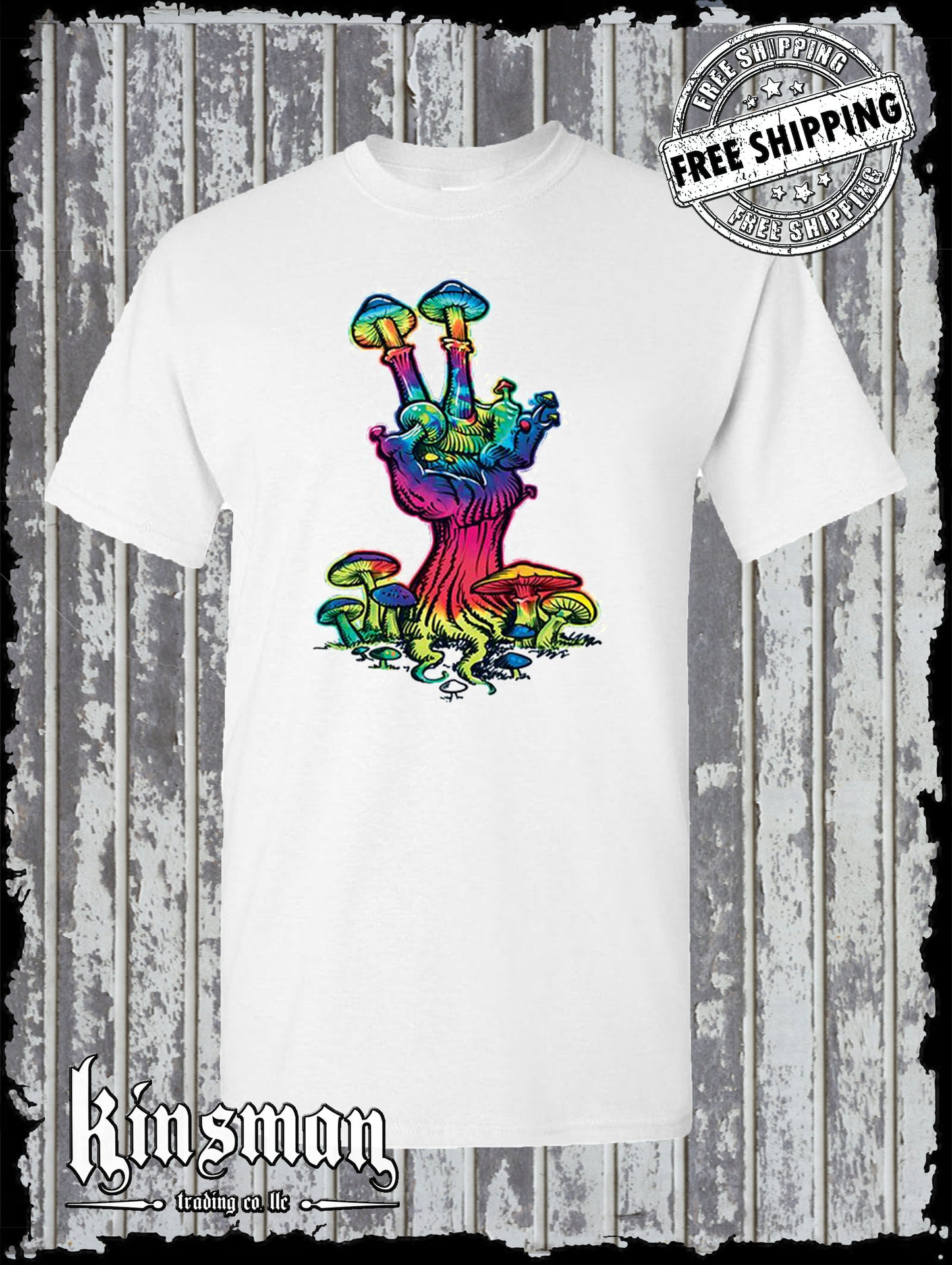 Liquid Blue Peace Mushroom T-Shirt Licensed