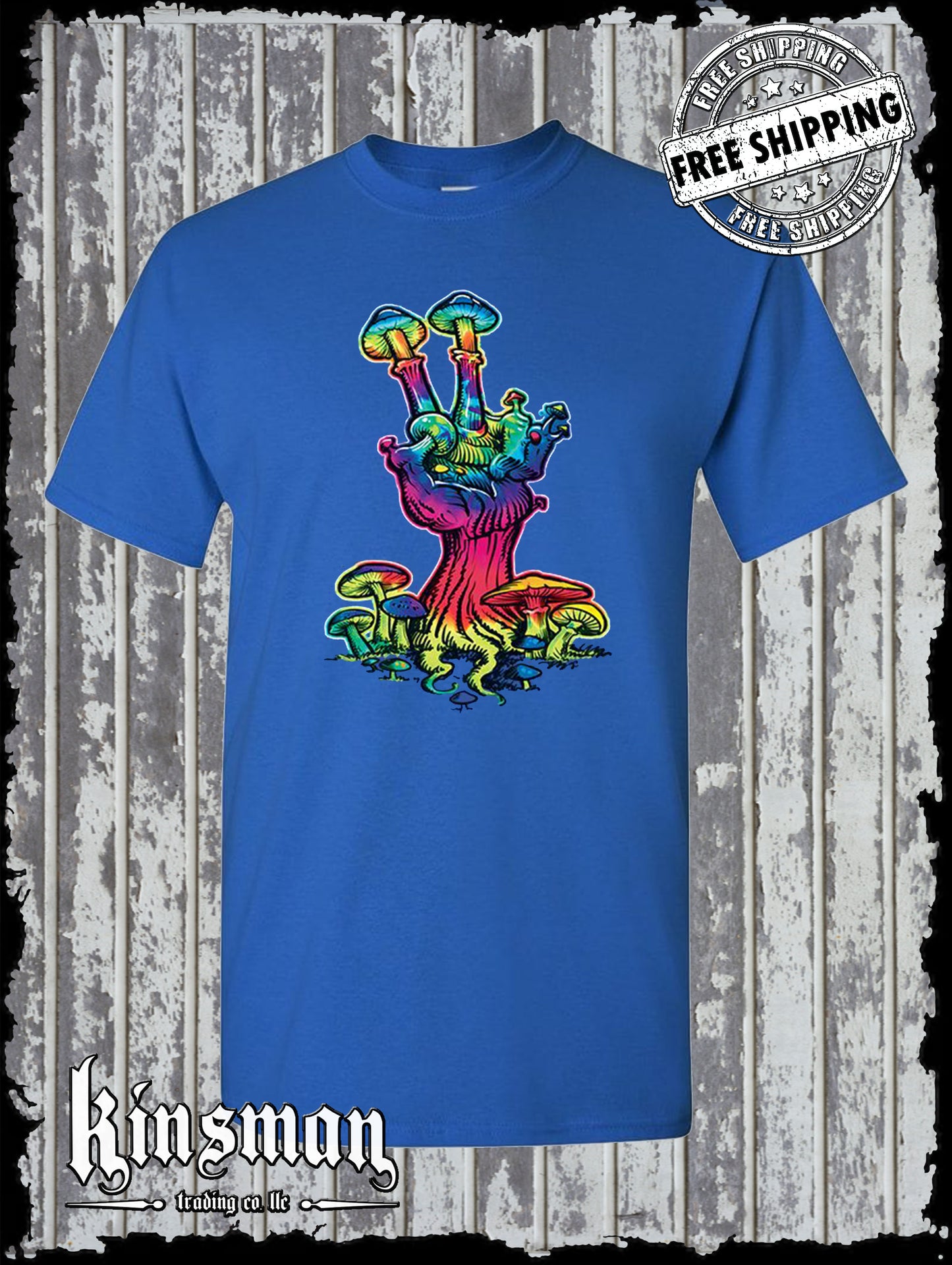 Liquid Blue Peace Mushroom T-Shirt Licensed