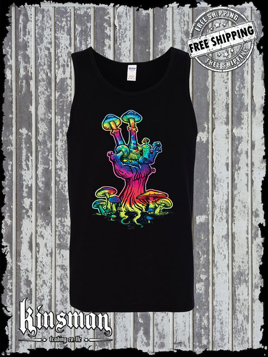 Liquid Blue Peace Mushroom Tank Top T-Shirt Licensed