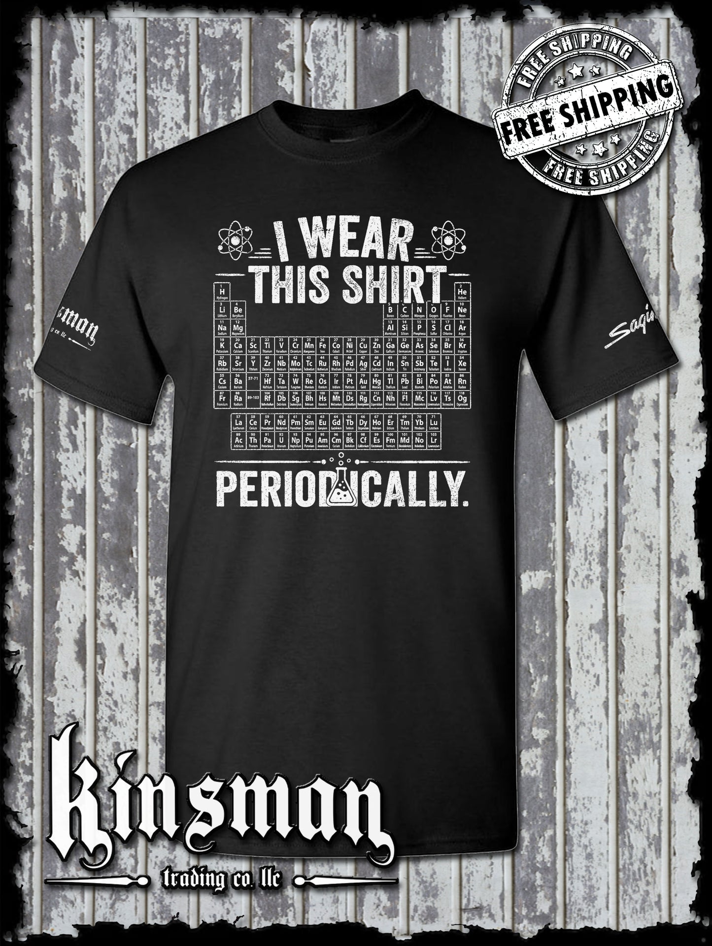 I Wear This Shirt Periodically T-Shirt Funny Science Chemistry STEM