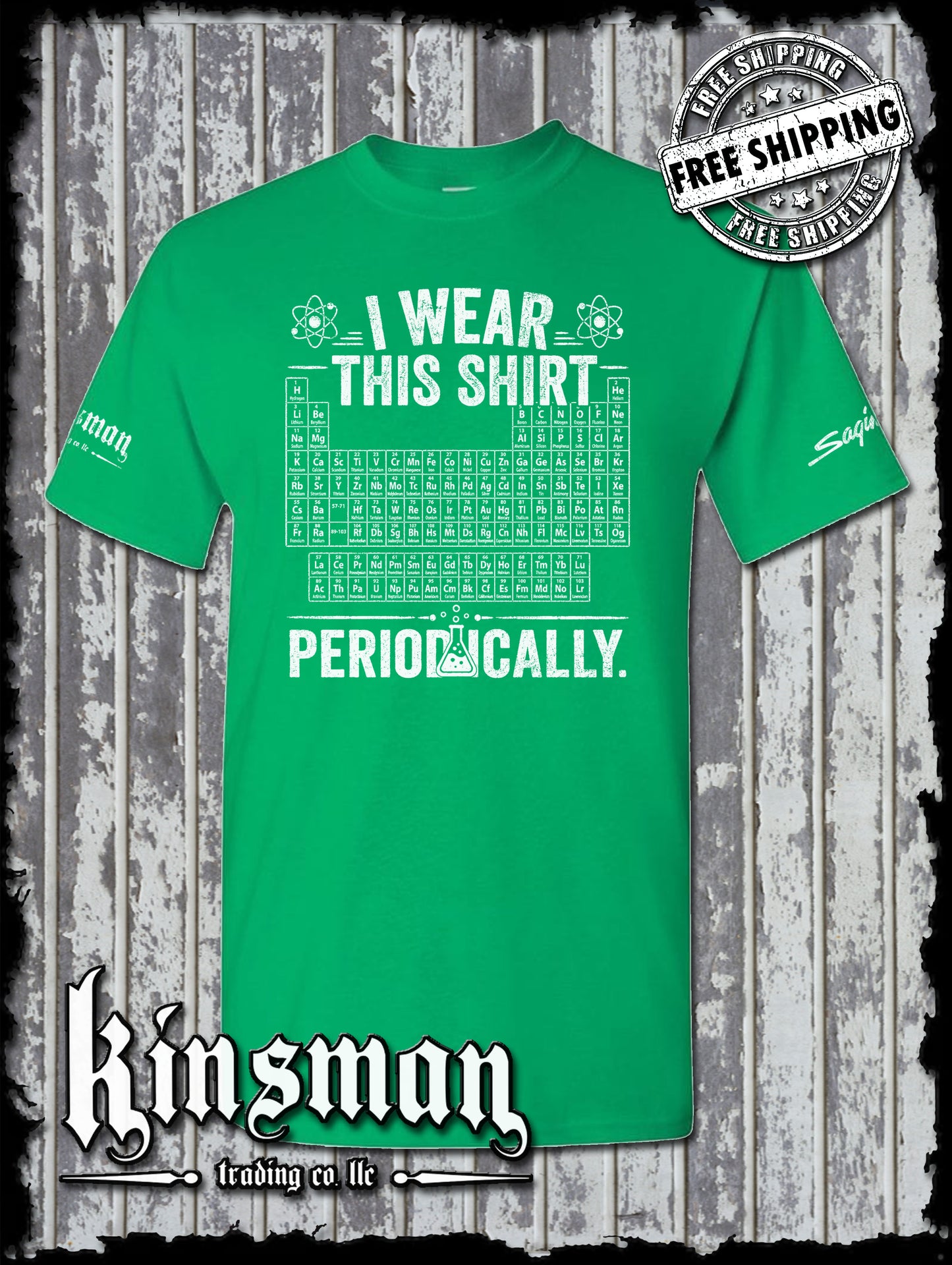 I Wear This Shirt Periodically T-Shirt Funny Science Chemistry STEM