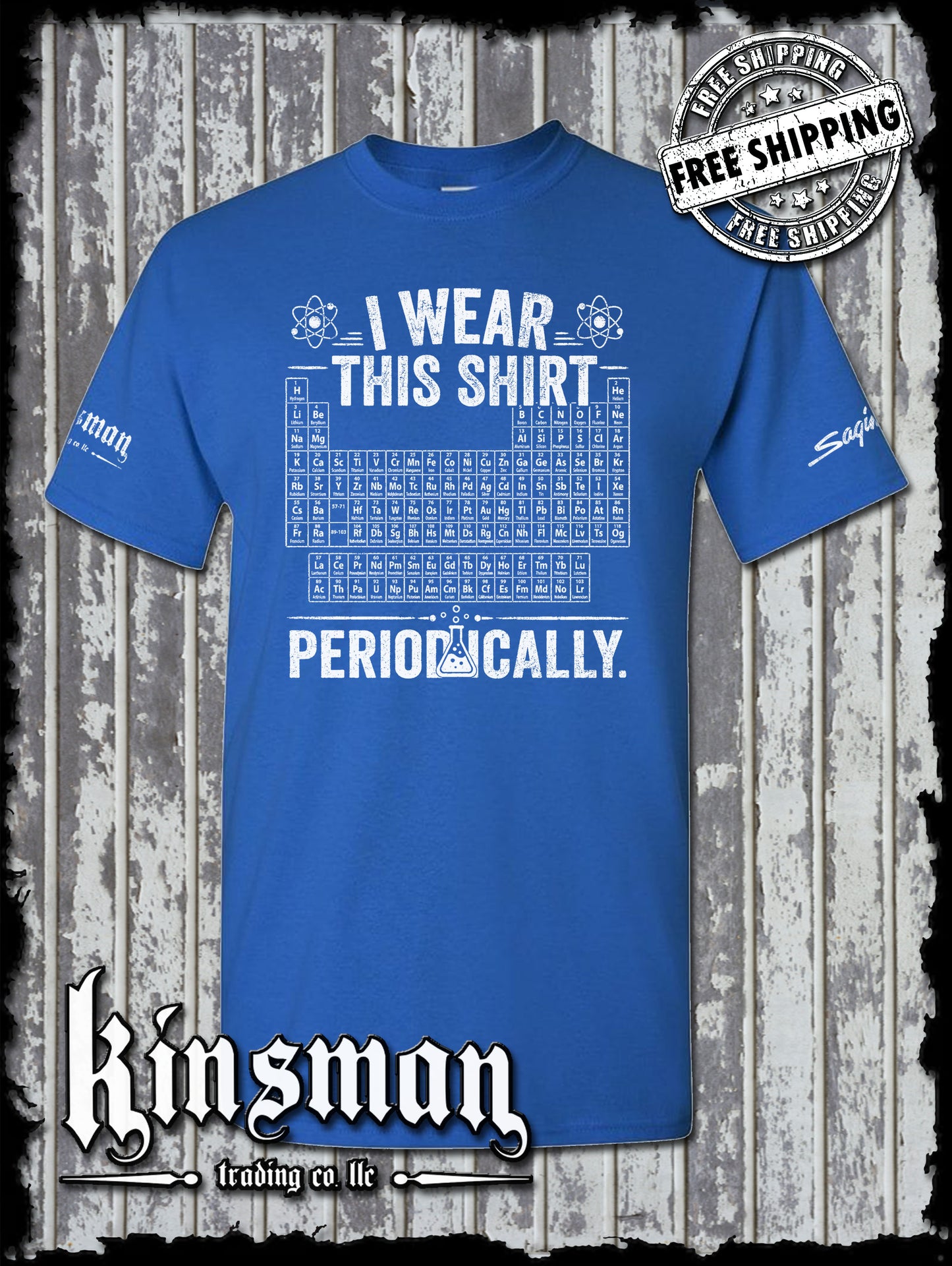 I Wear This Shirt Periodically T-Shirt Funny Science Chemistry STEM