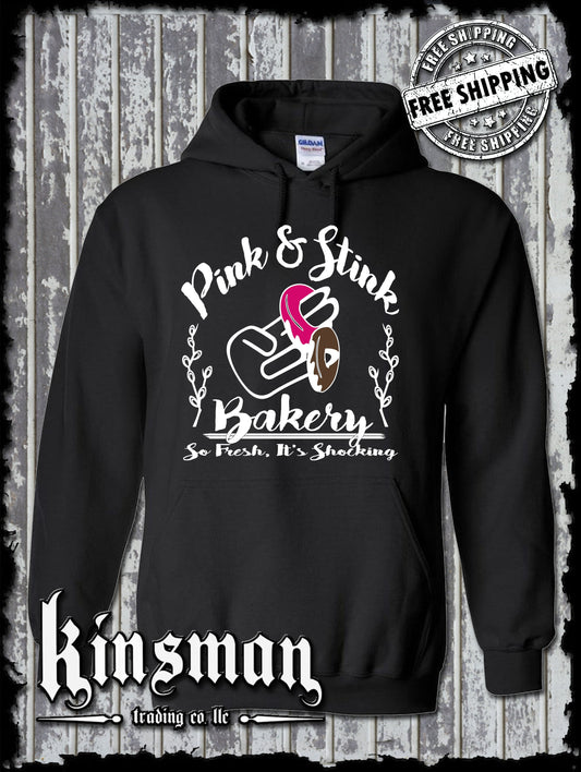 Pink & Stink Bakery Funny Adult Humor Offensive Hoodie / Sweatshirt